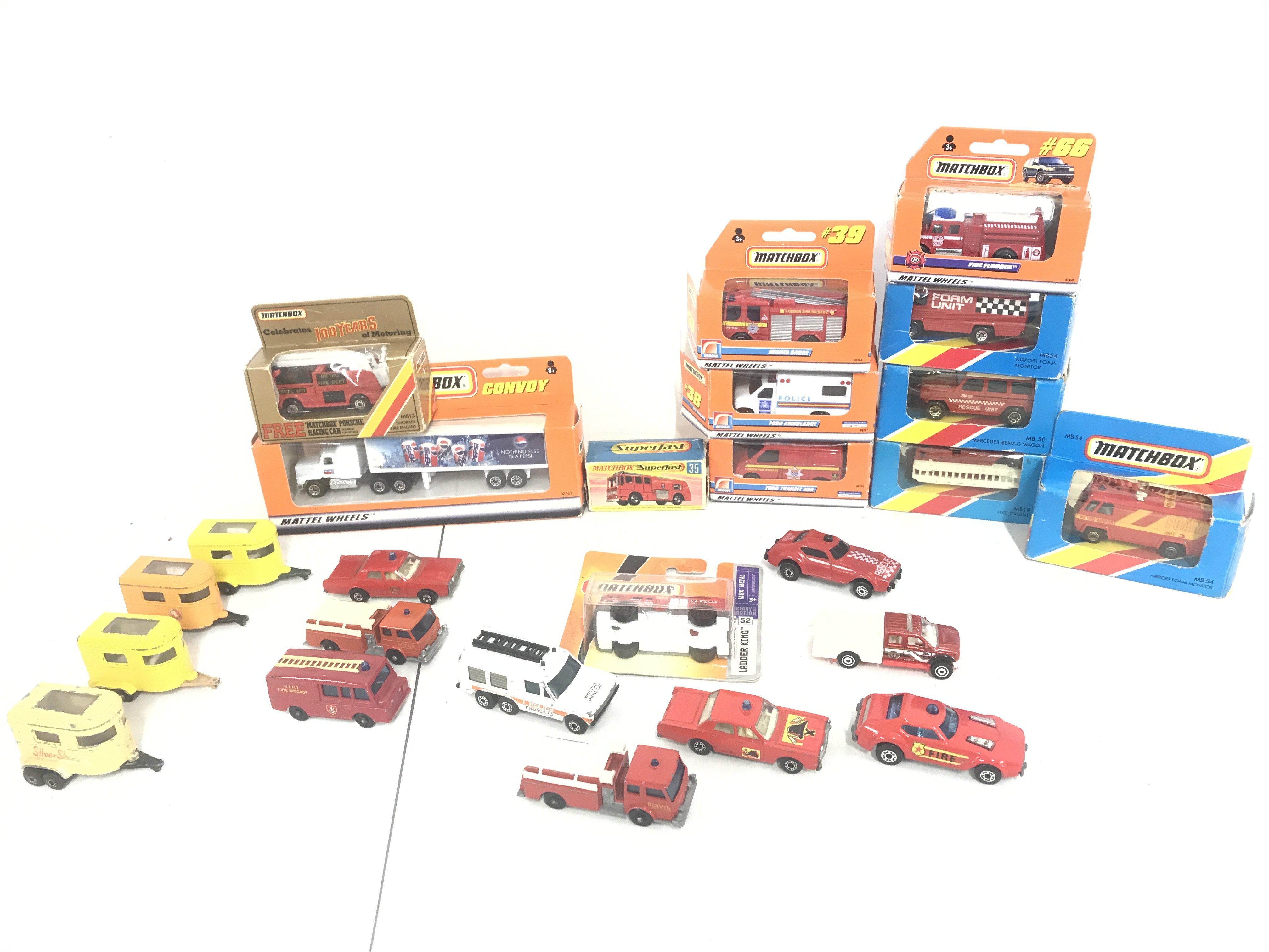 A Collection Of Boxed And Loose Matchbox. Mostly Fire Vehicles. No Reserve.