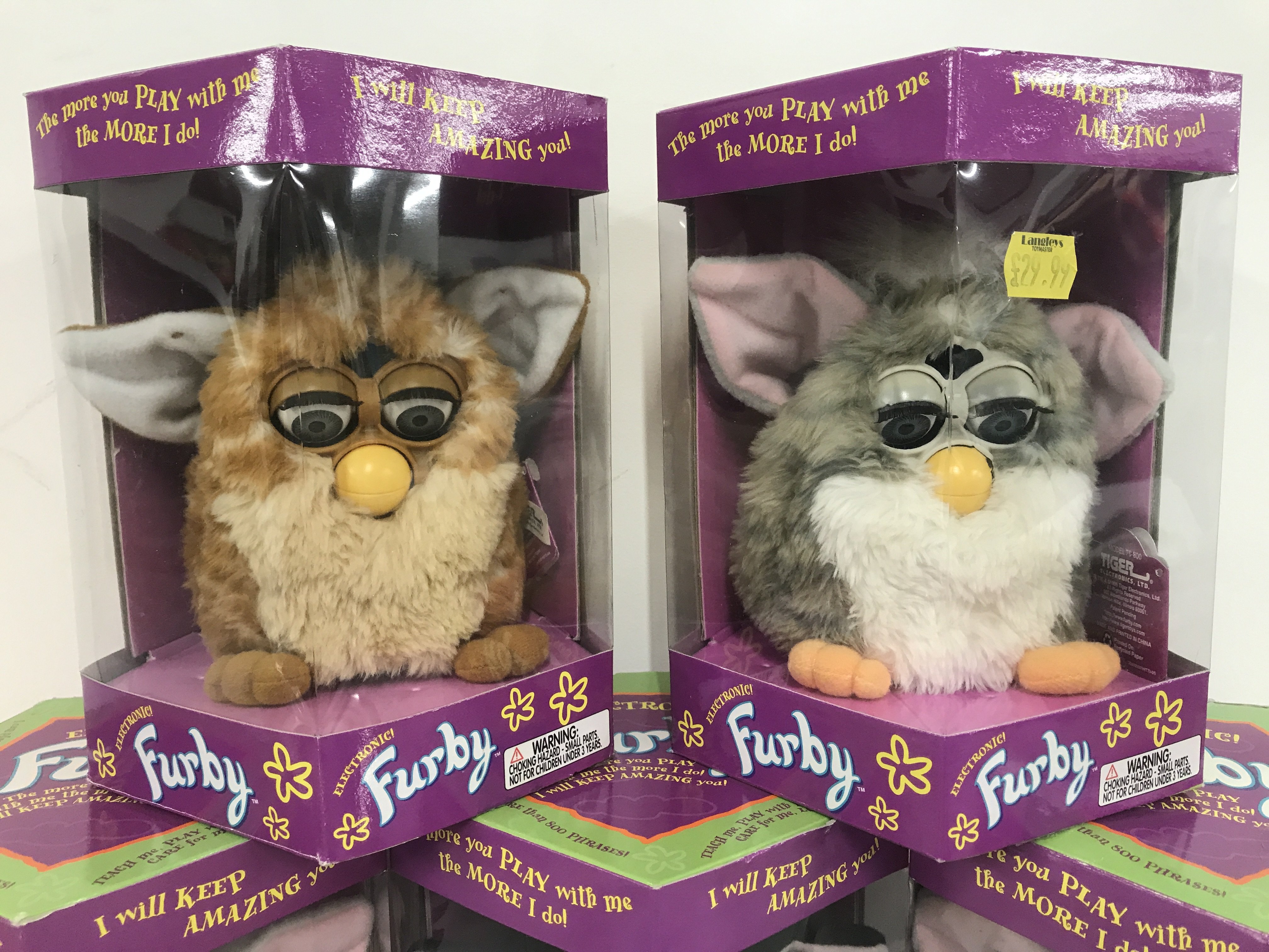5 Boxed Tiger/Hasbro Furbys. All Have Been Open.