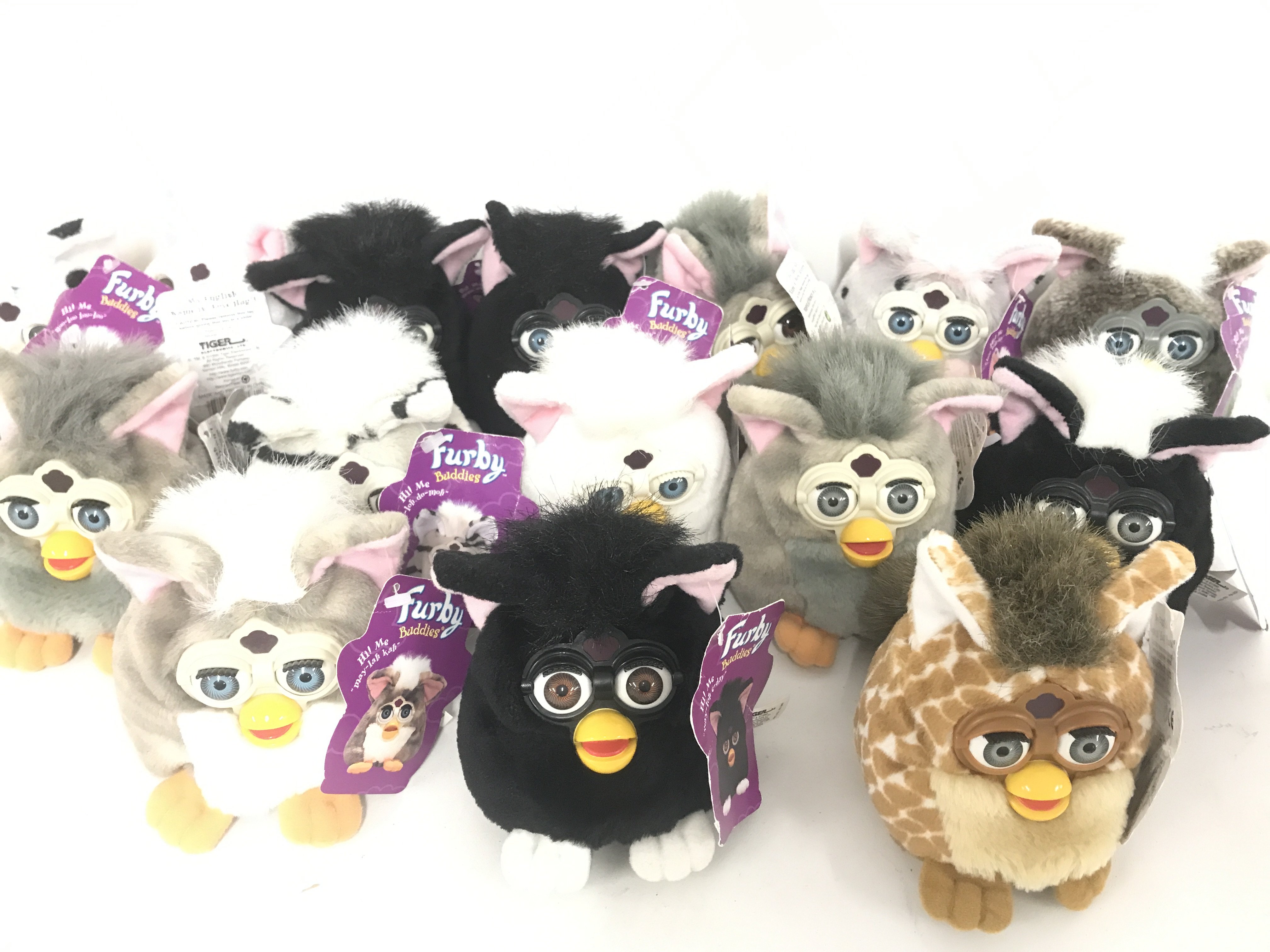 A Collection Of Tiger Furby Buddies 15 In Total.