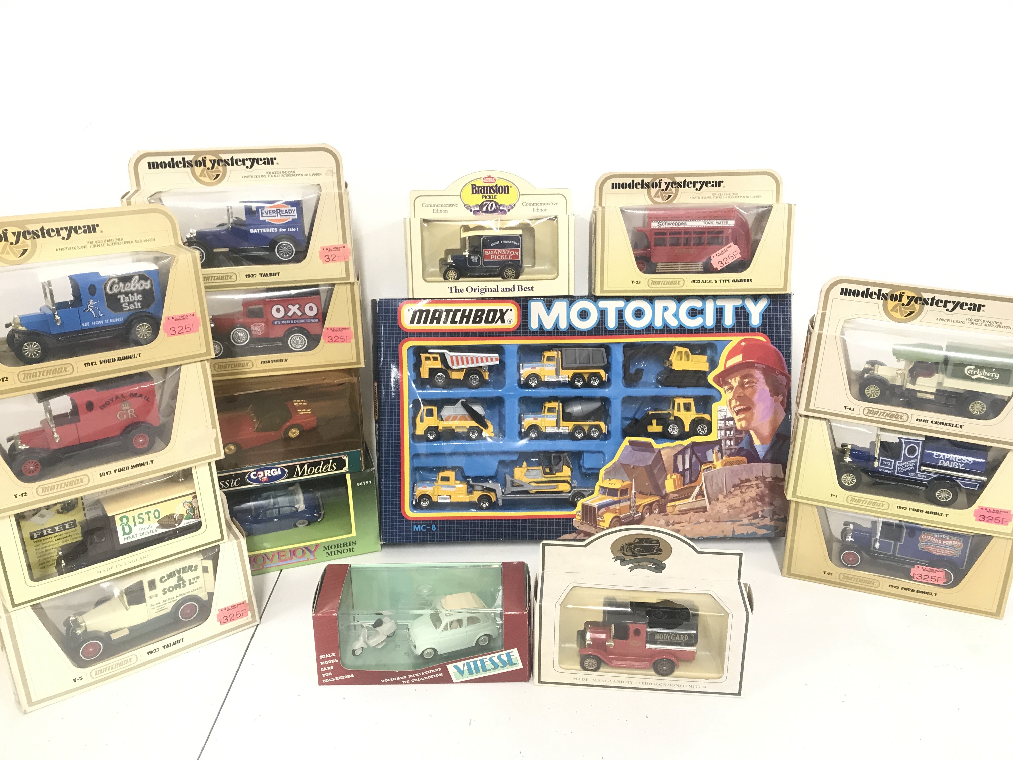 A Collection Of Matchbox Models Of Yesteryear And A Matchbox Motorcity #MC-8. No Reserve.