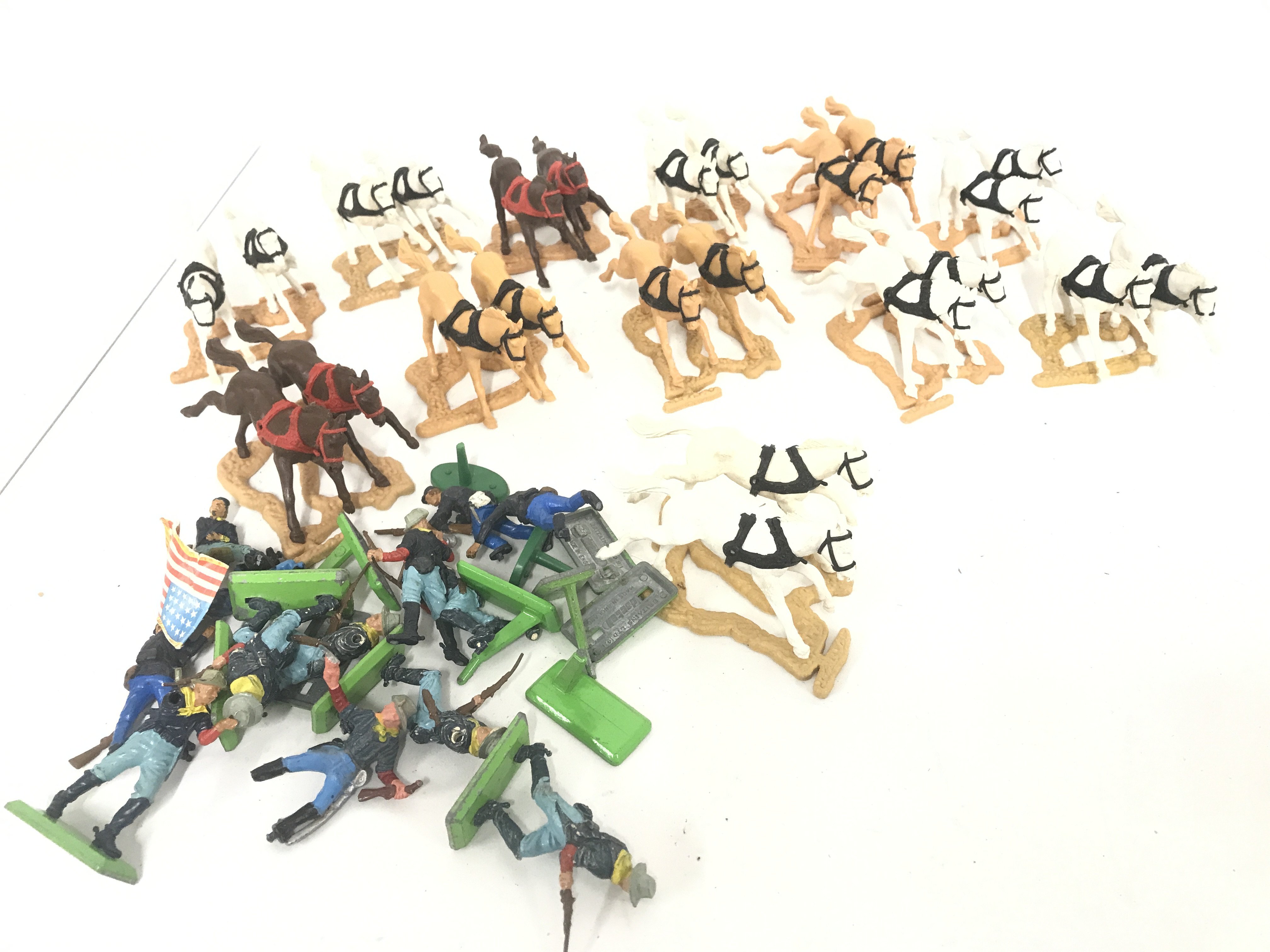 A Collection Of Timpo Horses. Britains and Other Soldiers. No Reserve.