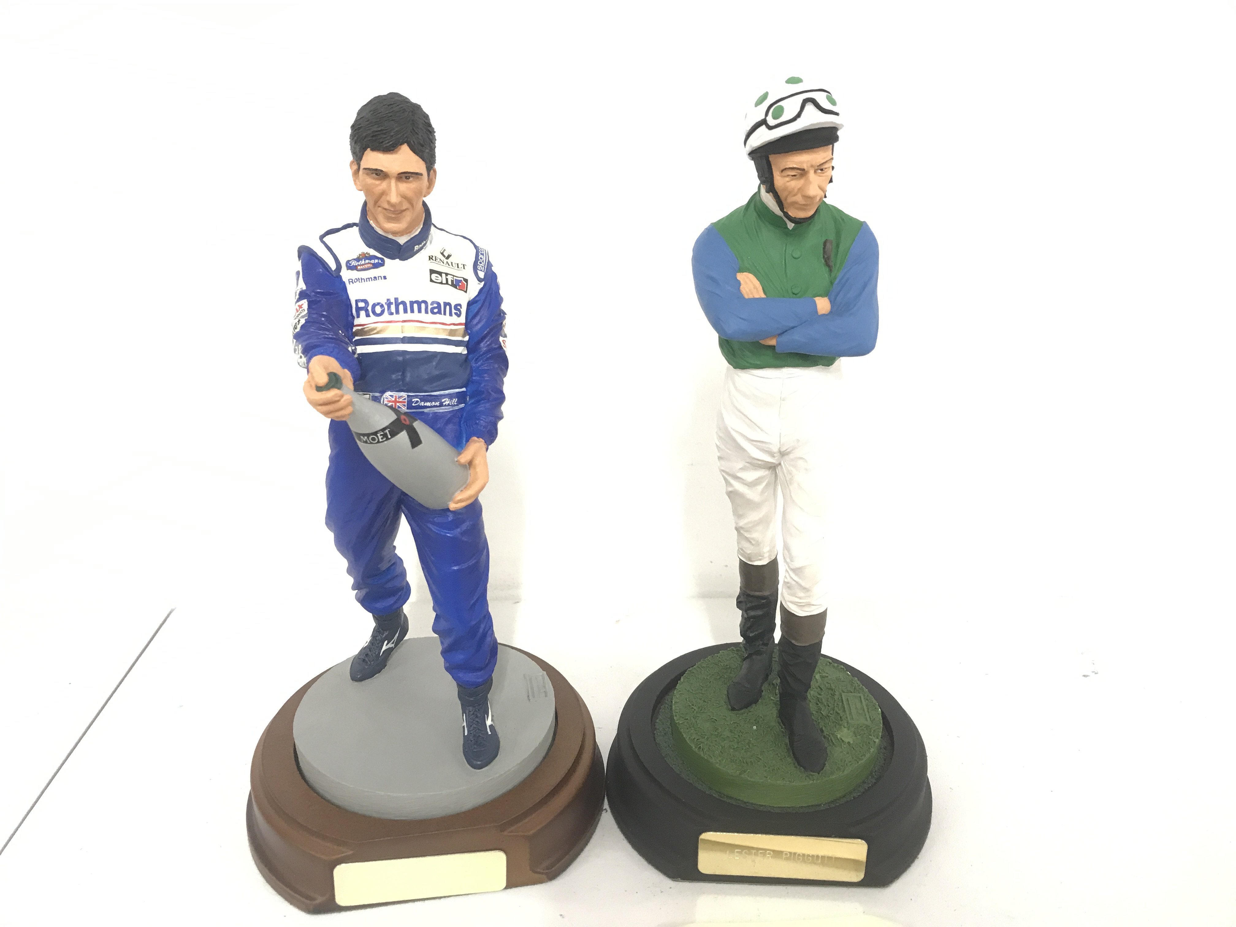 2 Endurance Art Of Sport Figures. Lester Piggot And Damon Hill. (2).