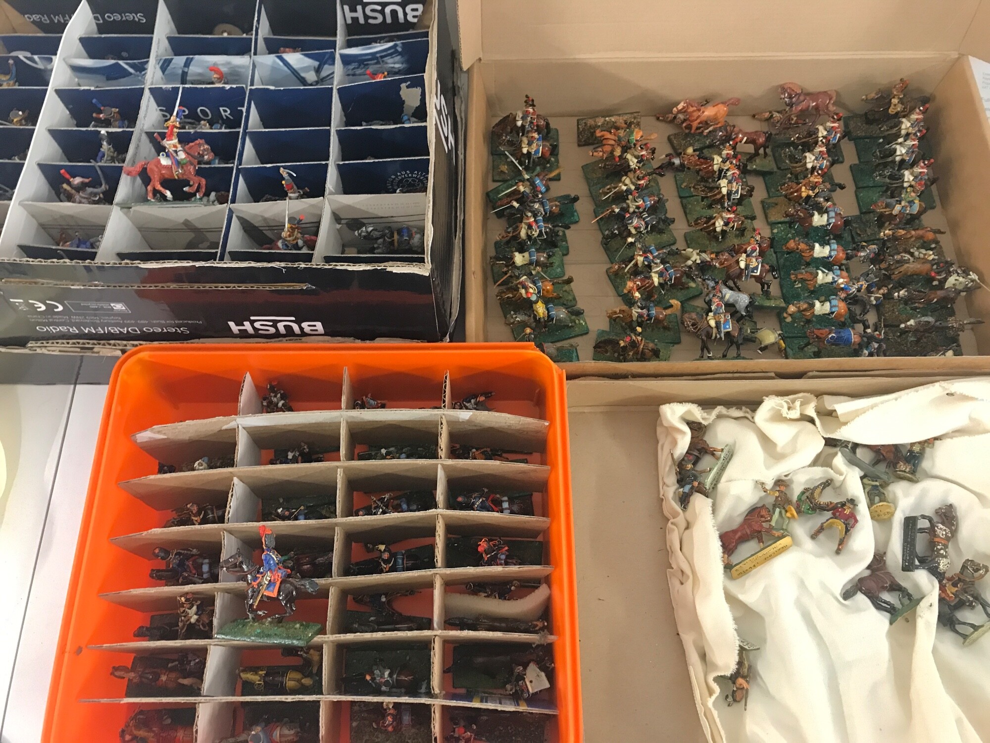 A Collection of Painted Led And Plastic 15MM Soldiers. Some unpainted. No Resreve.