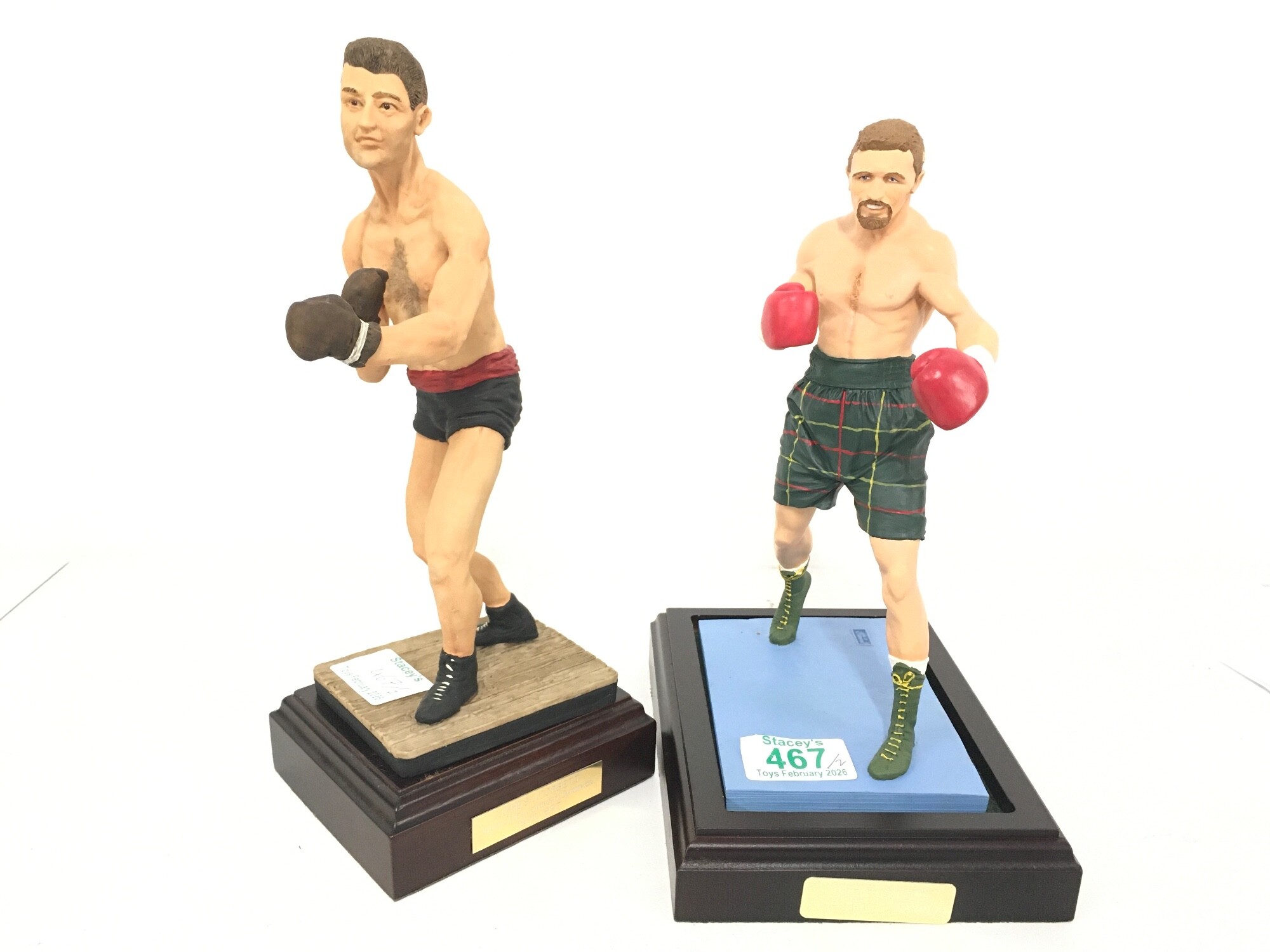 2 Endurance Art Of Sport Boxing Figures. Steve Collins And James J Corbett.