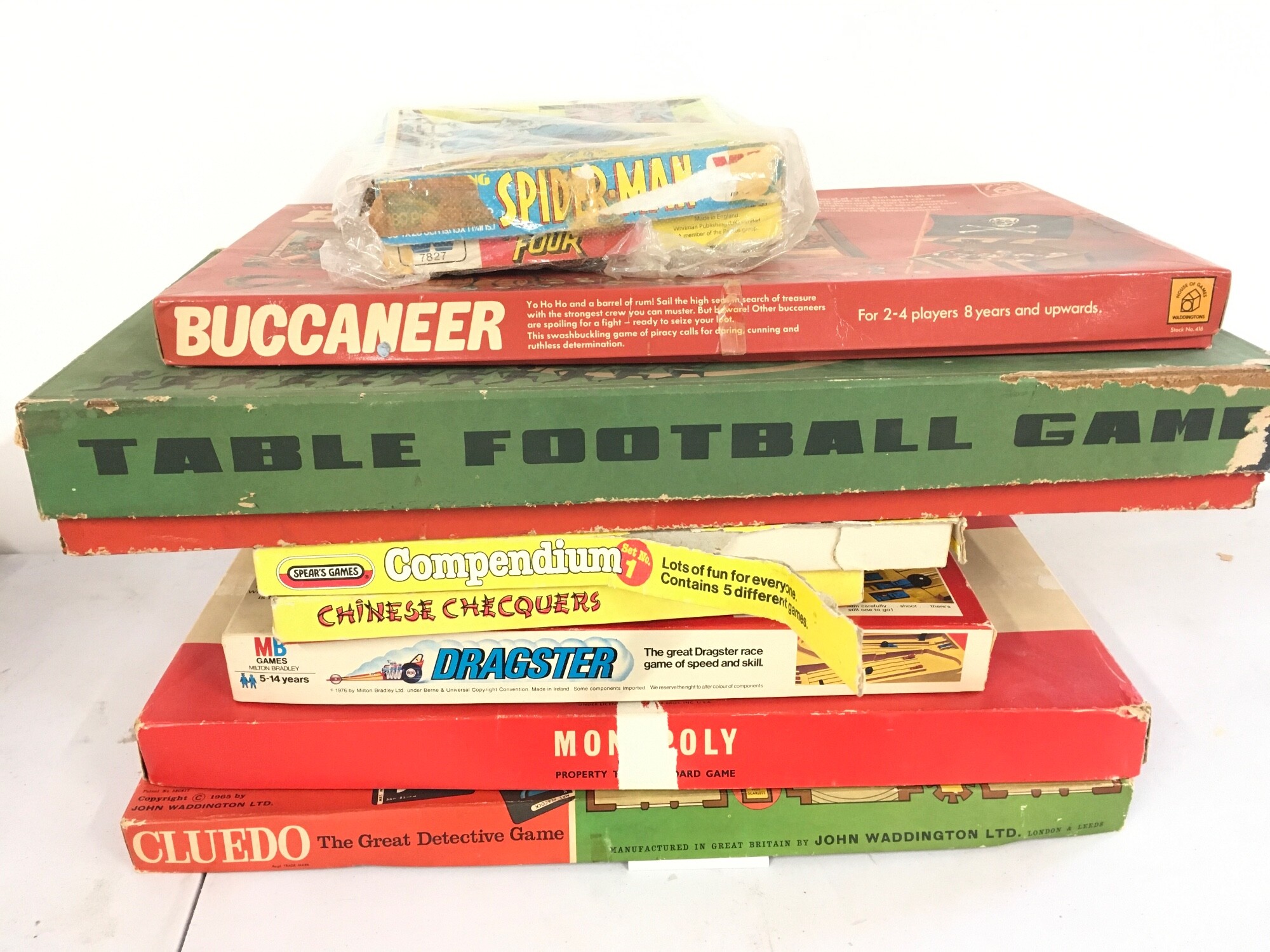 A collective lot of board games and puzzle’s including Buccaneers and table football game.