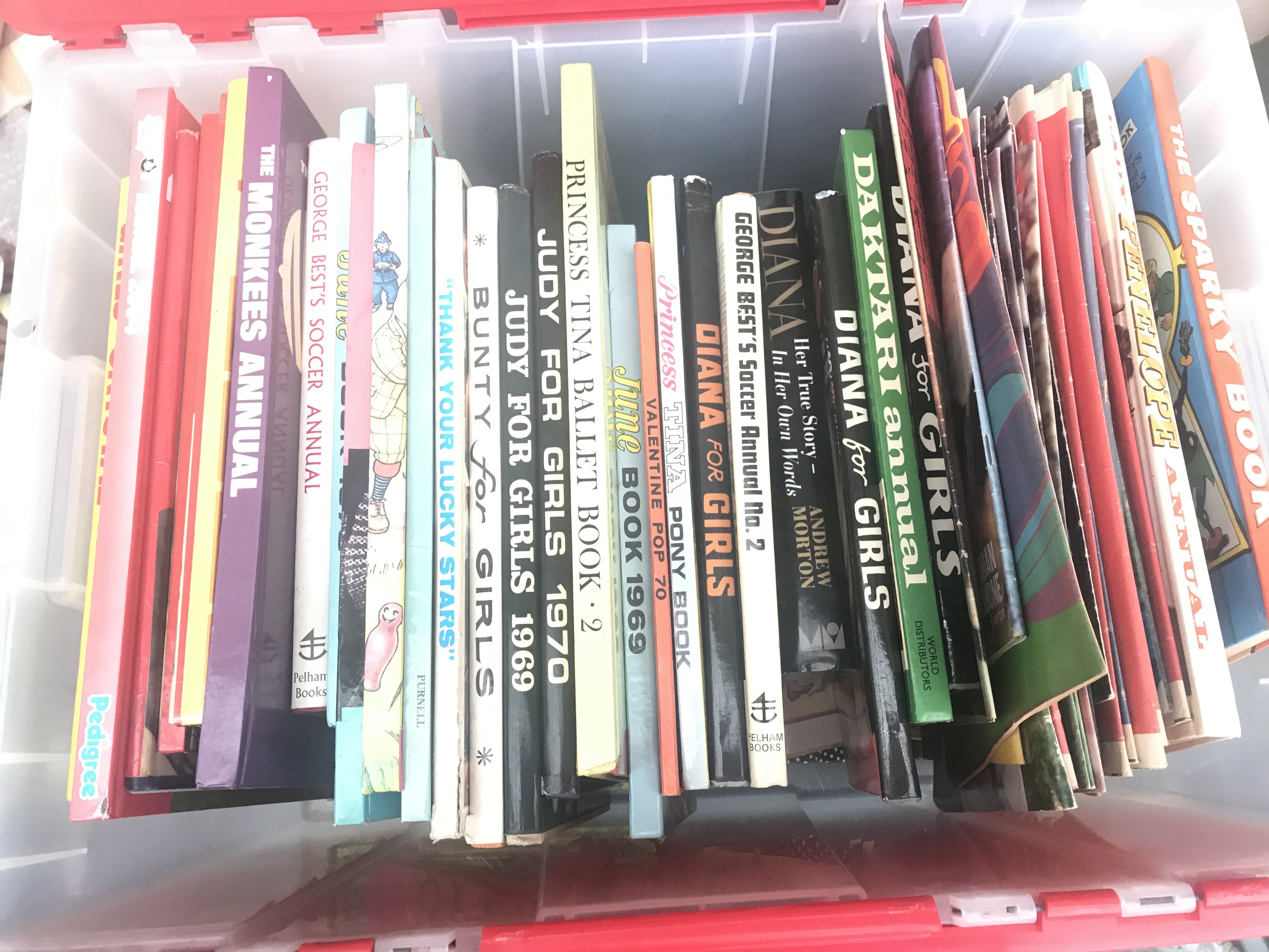 A Box Containing Mostly Childrens Annuals And Football Magazines. No Reserve.