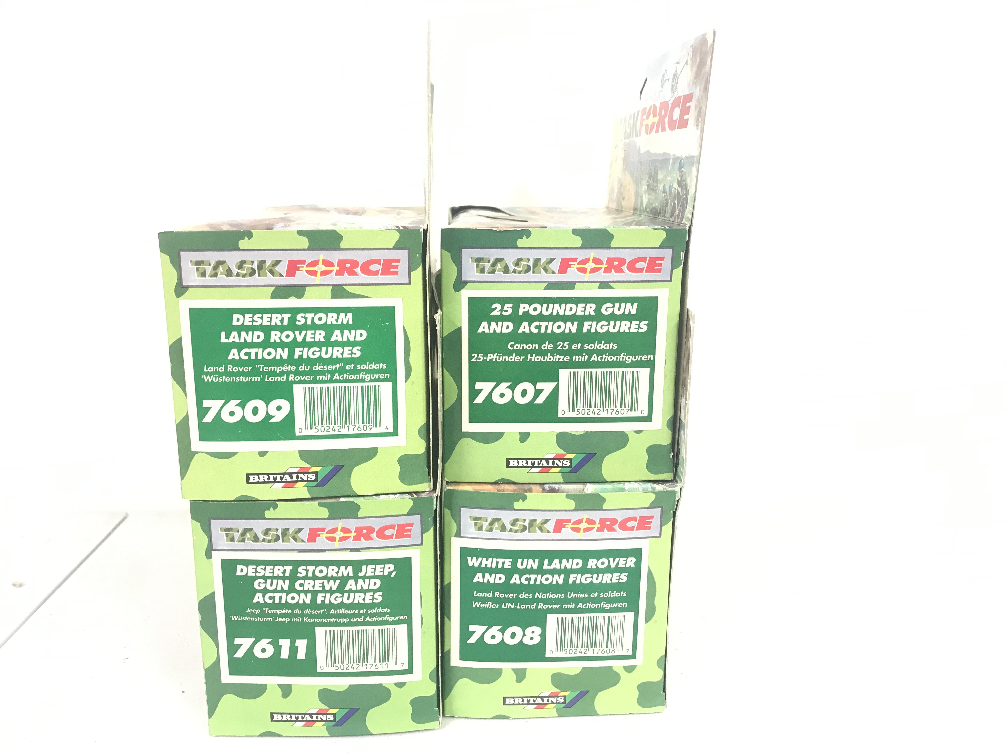 4 X Boxed Britains Task Force Sets. #s 7609.7607.7611 And 7608. (4).
