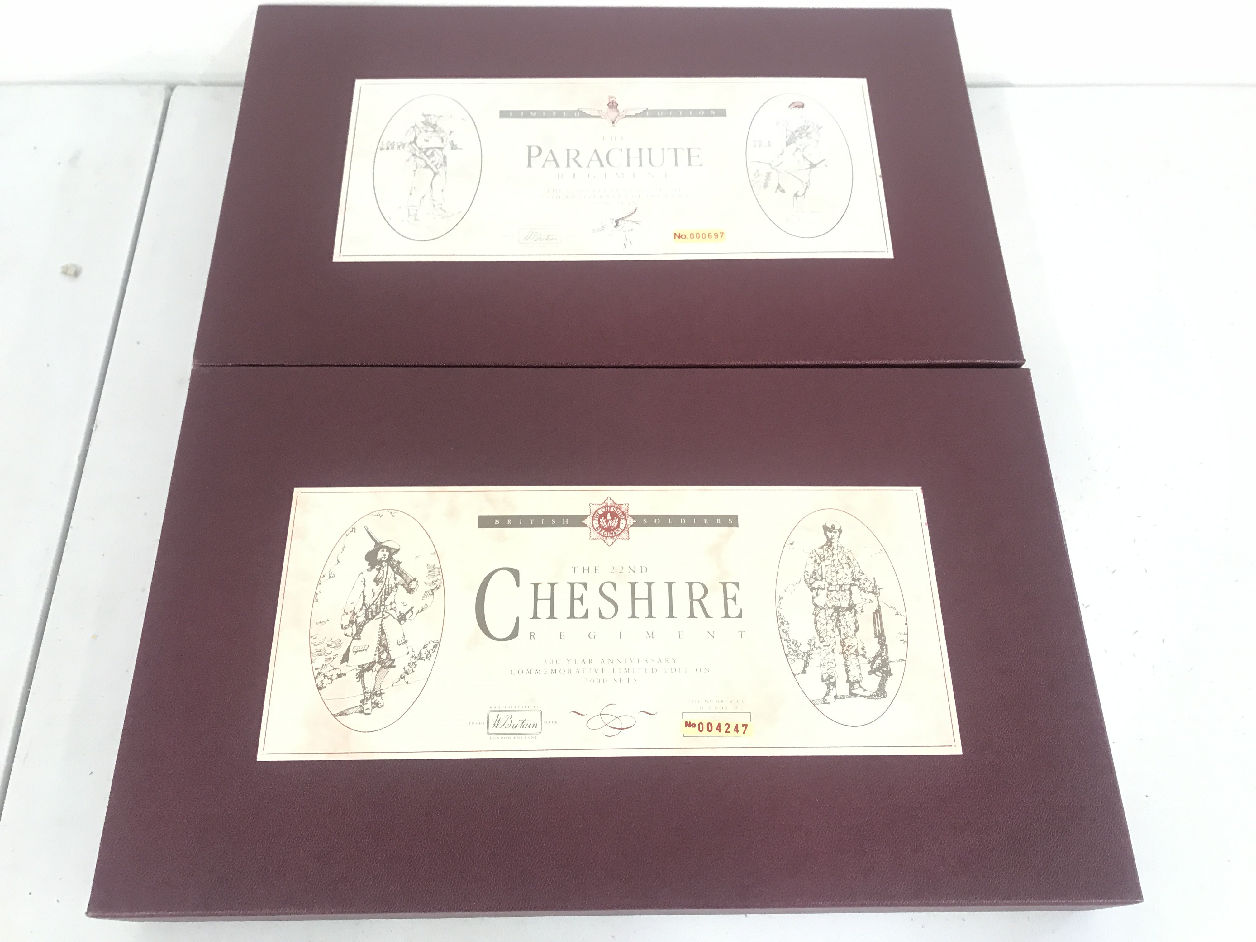 2 X Boxed Britains Sets. The Parachute Regiment #5190 And The 22nd Cheshire Regiment #5189.