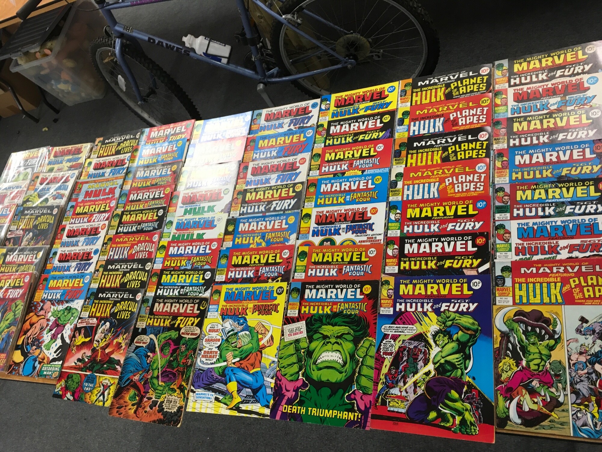 Marvel comics including hulk fantastic four etc.