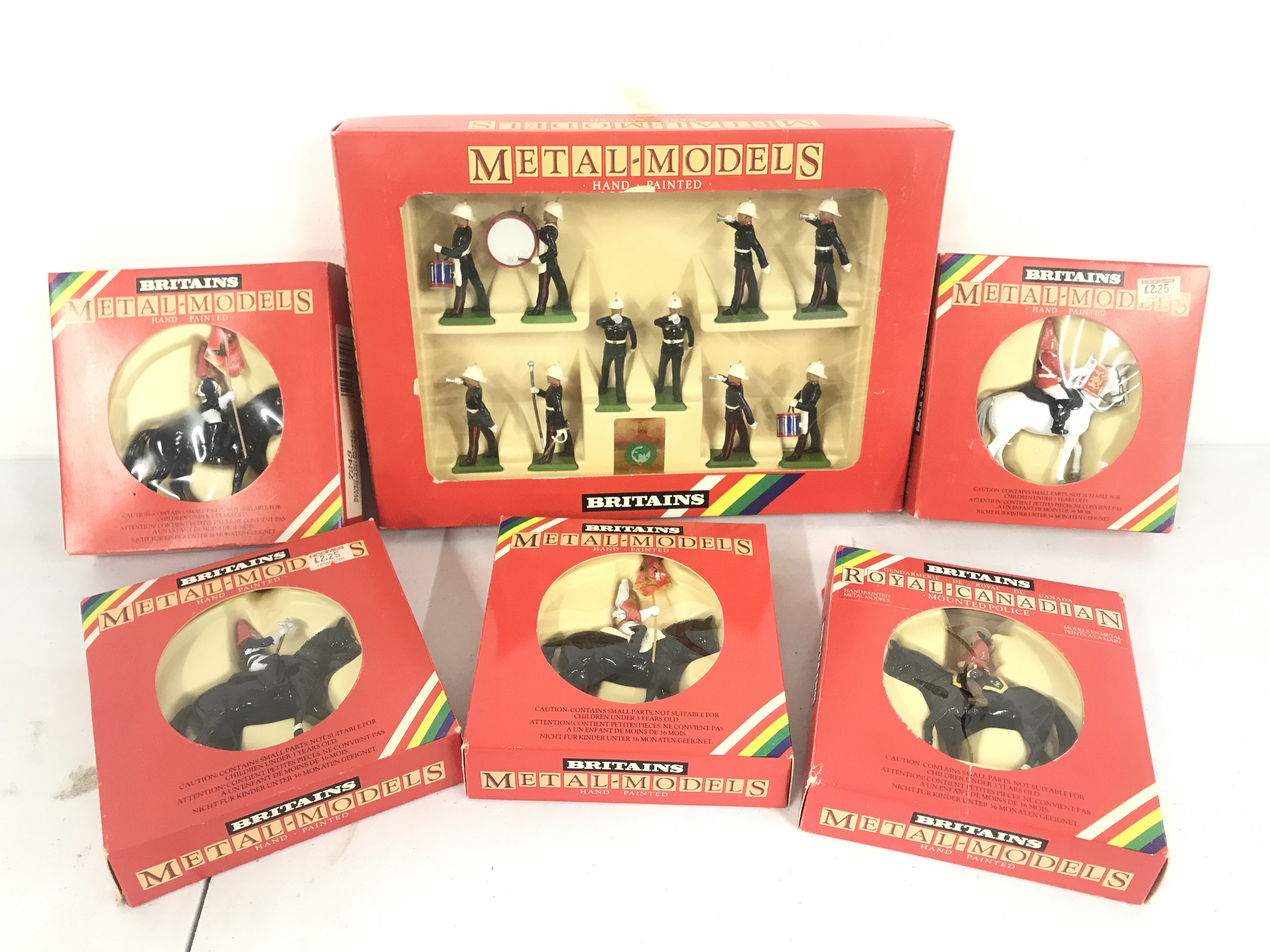 5 Boxed Britains Mounted Figures And. A Royal Marines Set #7204. (6).