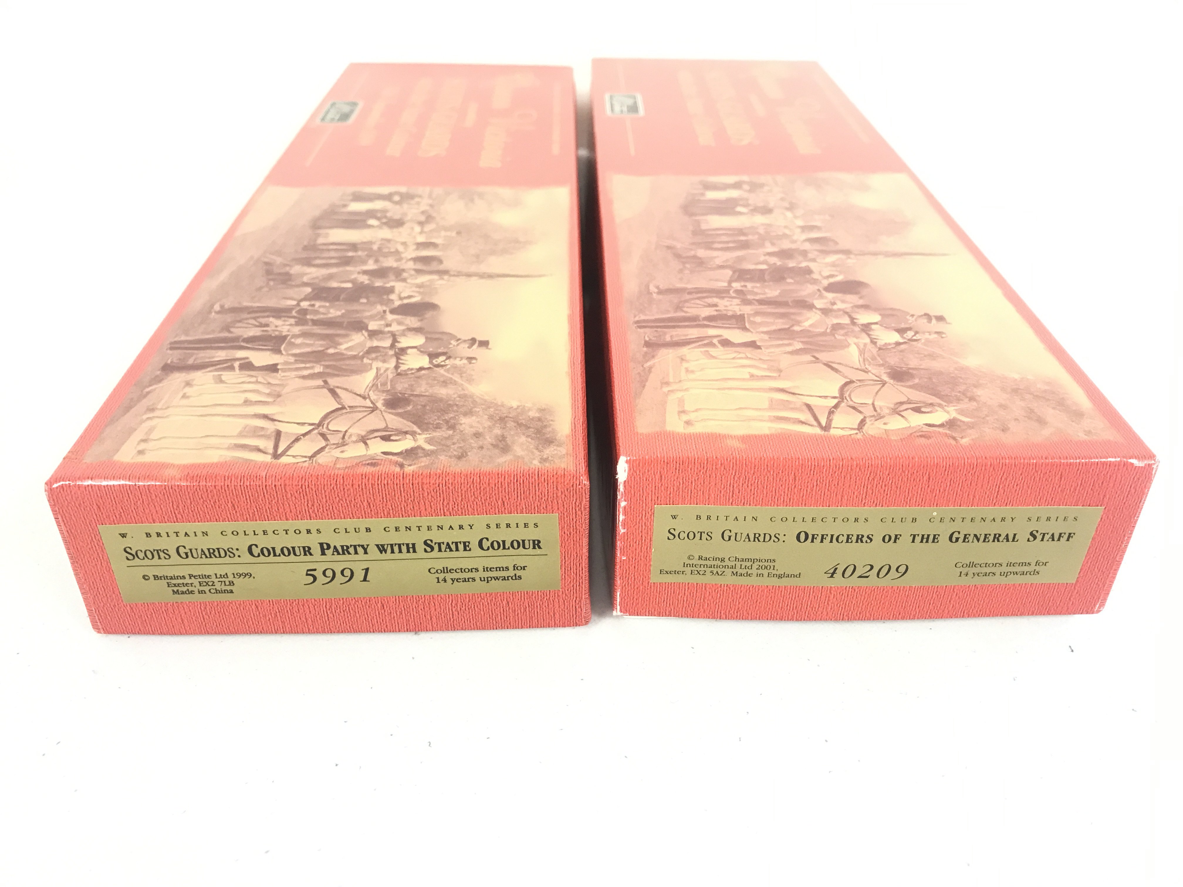 2 X Boxed Britains Sets, Scots Guards Colour Party With State Colour #5991 And Scots Guards Officers Of The General Staff #40209. (2).