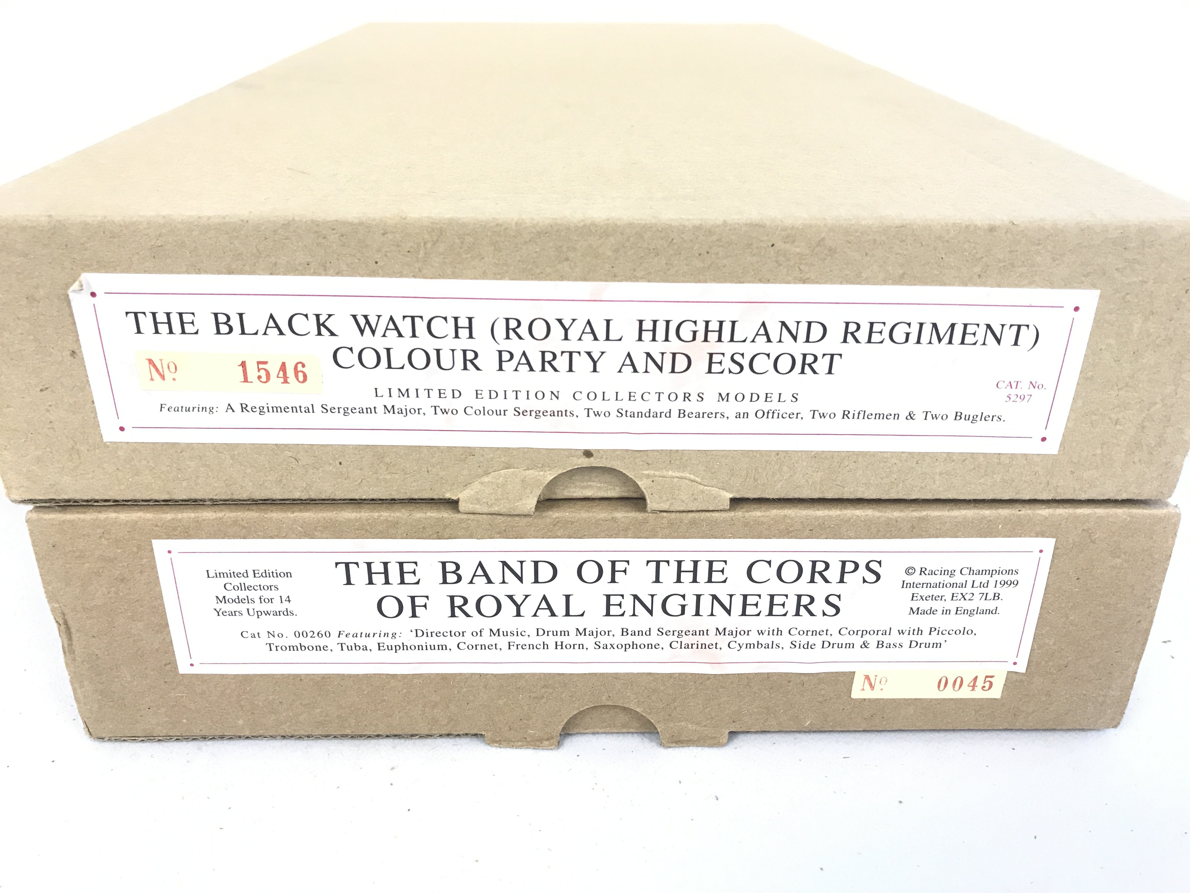 2 Boxed Britains Sets. The Black Watch (Royal Highland Regiment) Colour Party And Escort #5297 And The Band Of The Corp Of Royal Engineers #00260. (2).