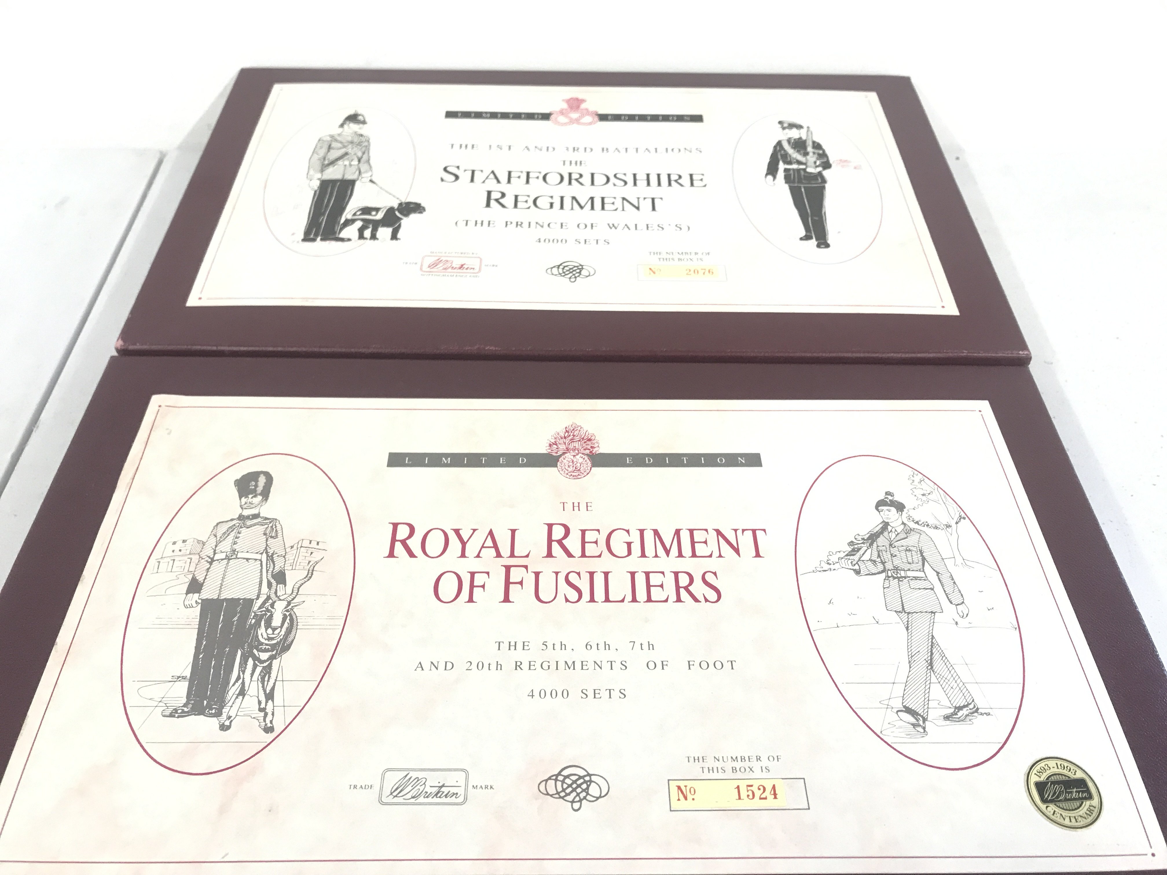2 X Britains Sets. Staffordshire Regiment #5194 And Royal Regiment Of Fusiliers #5293.(2).