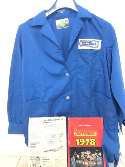 A Matchbox Workwear Lab Coat. Matchbox Catalogs. Staff Letter. Staff Magazine.. etc. No Reserve.