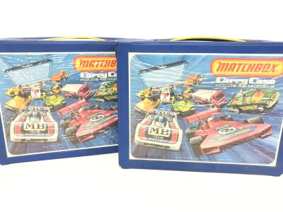 2 X Matchbox Carry Cases And A Collection Of Boxed and Loose Matchbox Models Of Yesteryear.