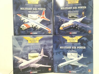 4 X Boxed Corgi Aviation Archive Aircraft All 1/144 Scale. A Lockheed HC-130H. A Lockheed KC-130F. A Boeing C-97G And A OD.H. Comet C.4. (4). No Reserve.