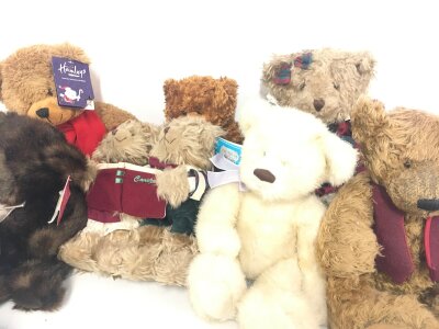 A Collection of Teddy Bears Including A Hamleys bear And 3 Steiff.