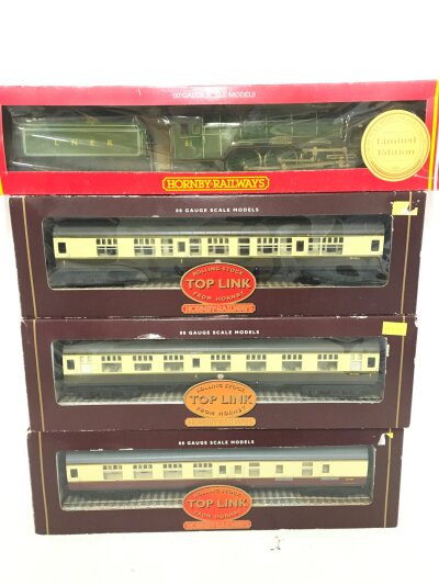 A Boxed Hornby 00 Gauge LNER 4-6-1 Class A3 Pretty Polly Loco. #R.375. 2 Coaches And A Collection Of  corgi. Days Gone  etc.