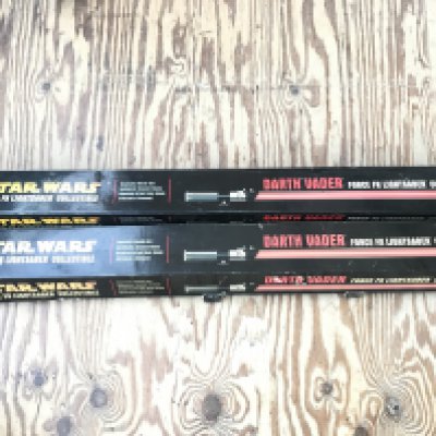 2 X Boxed Star Wars Master Replica Darth Vader LightSabers. Sabres are worn.(2).