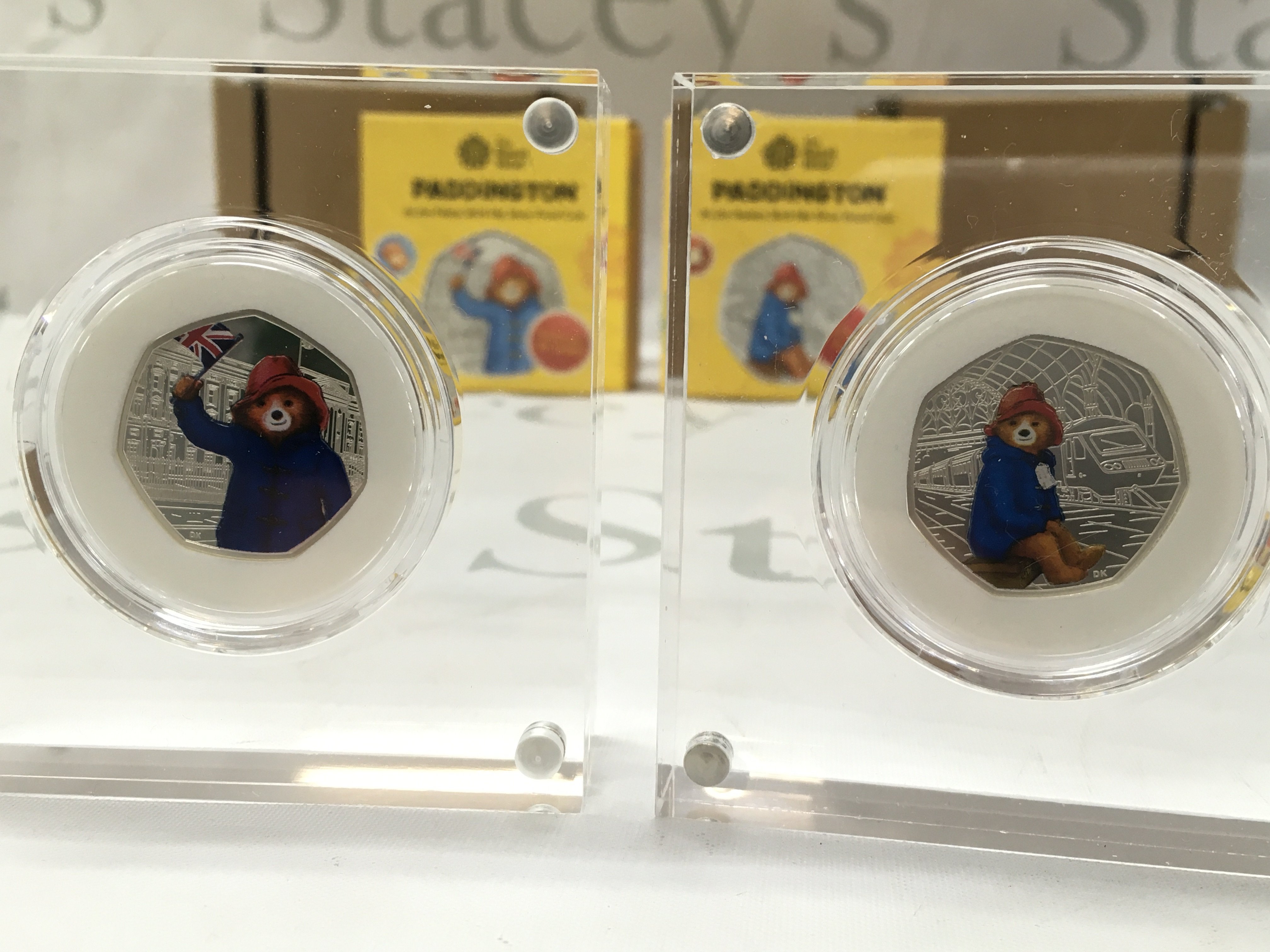 Two Paddington boxed 2018 50p silver proof coins . Postage category B