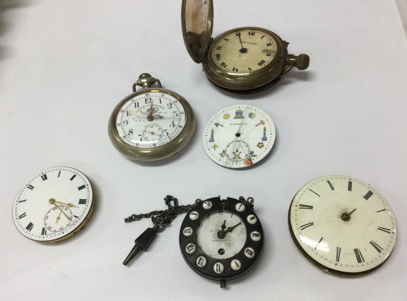 A box of watches, pocket watches, movements etc . Postage category B