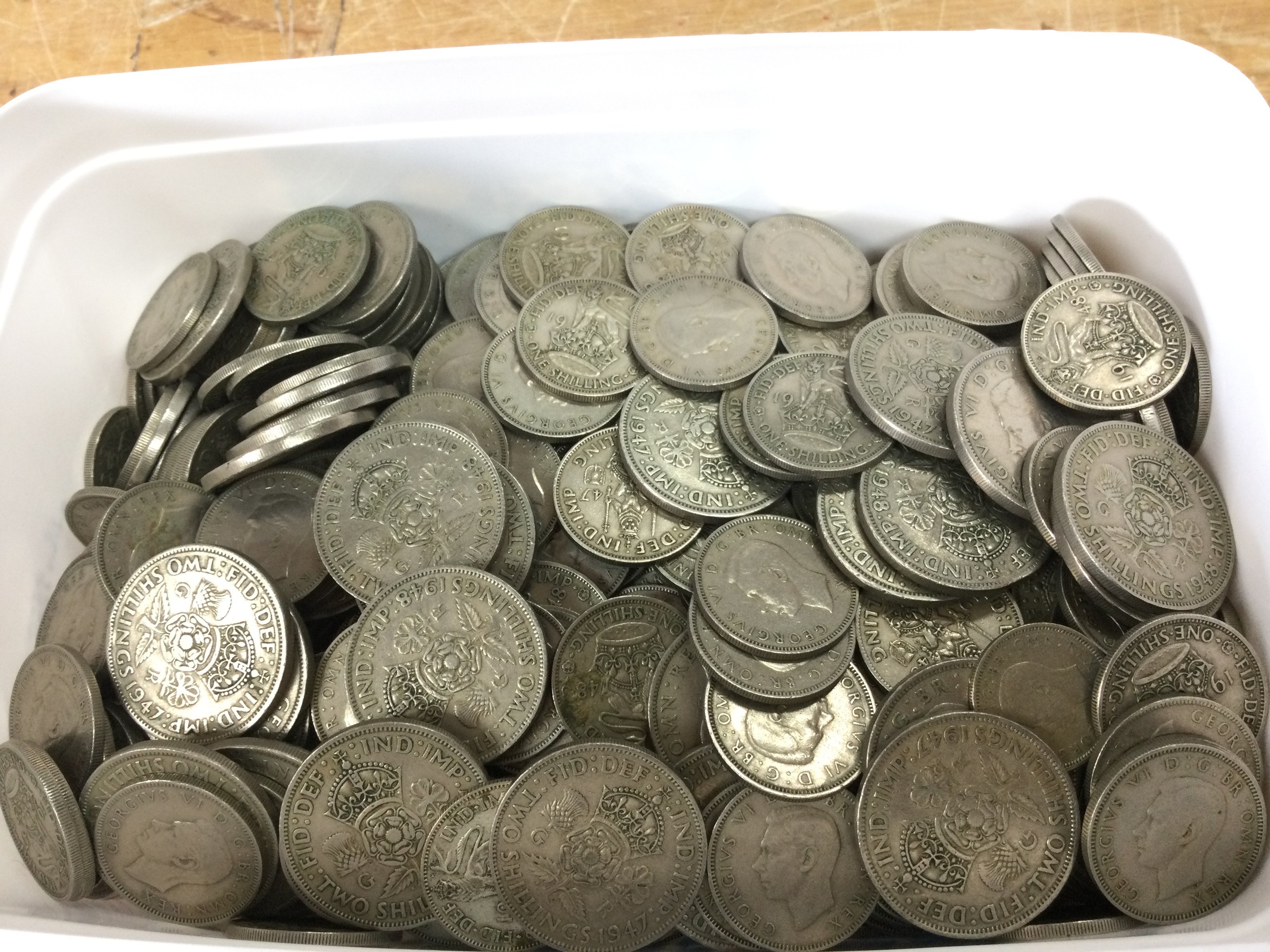 A large collection of George VI nickel silver coinage approximately 550 coins 1947 onwards. Postage B