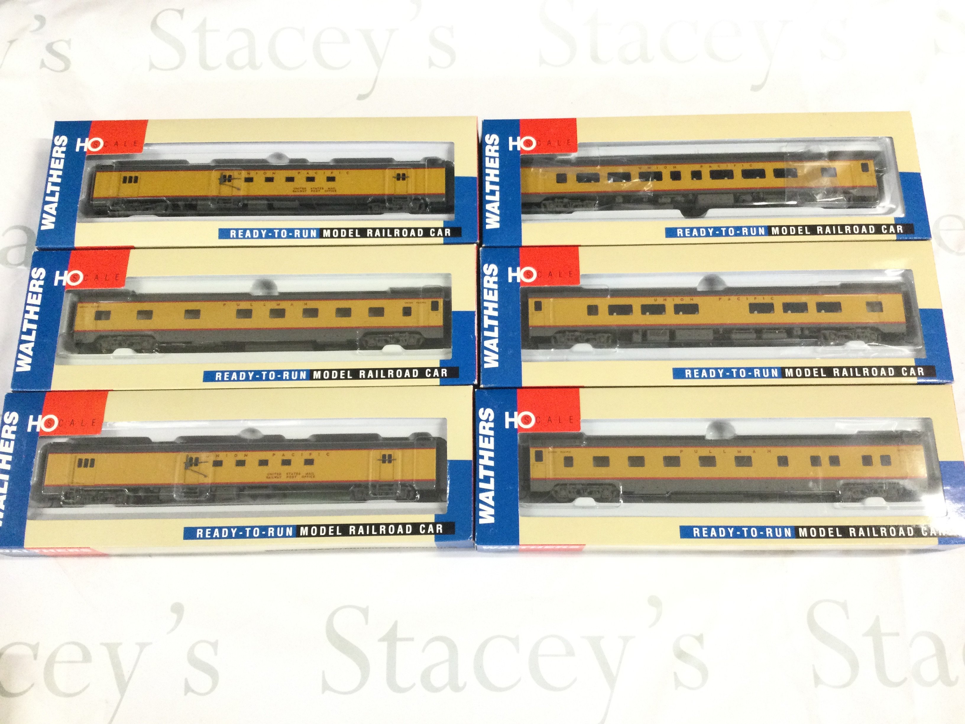 6 Boxed Walthers Ho Gauge Union Pacific Coaches.