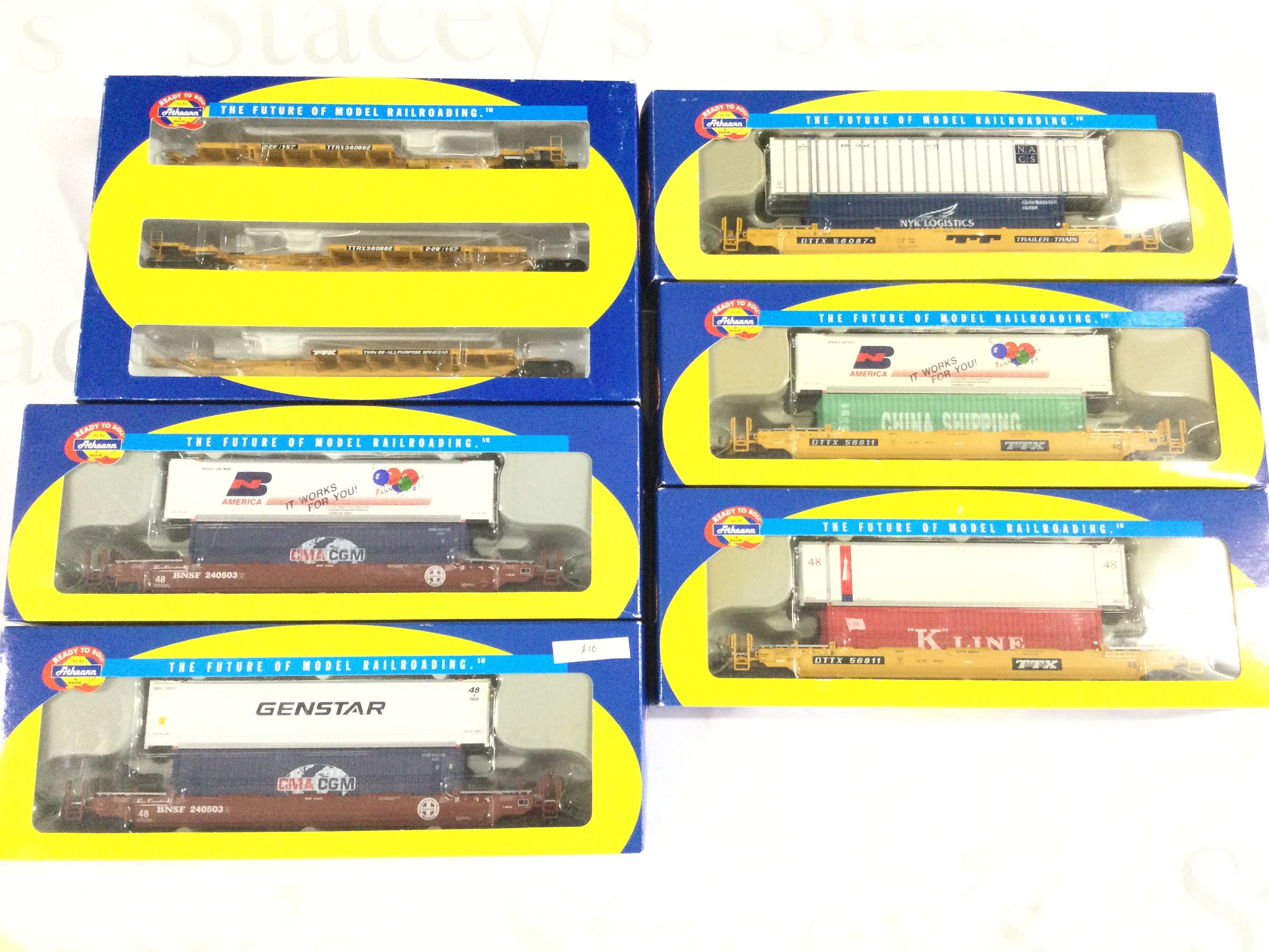 A Collection of Boxed Athearn H0 Gauge Rolling Stock.