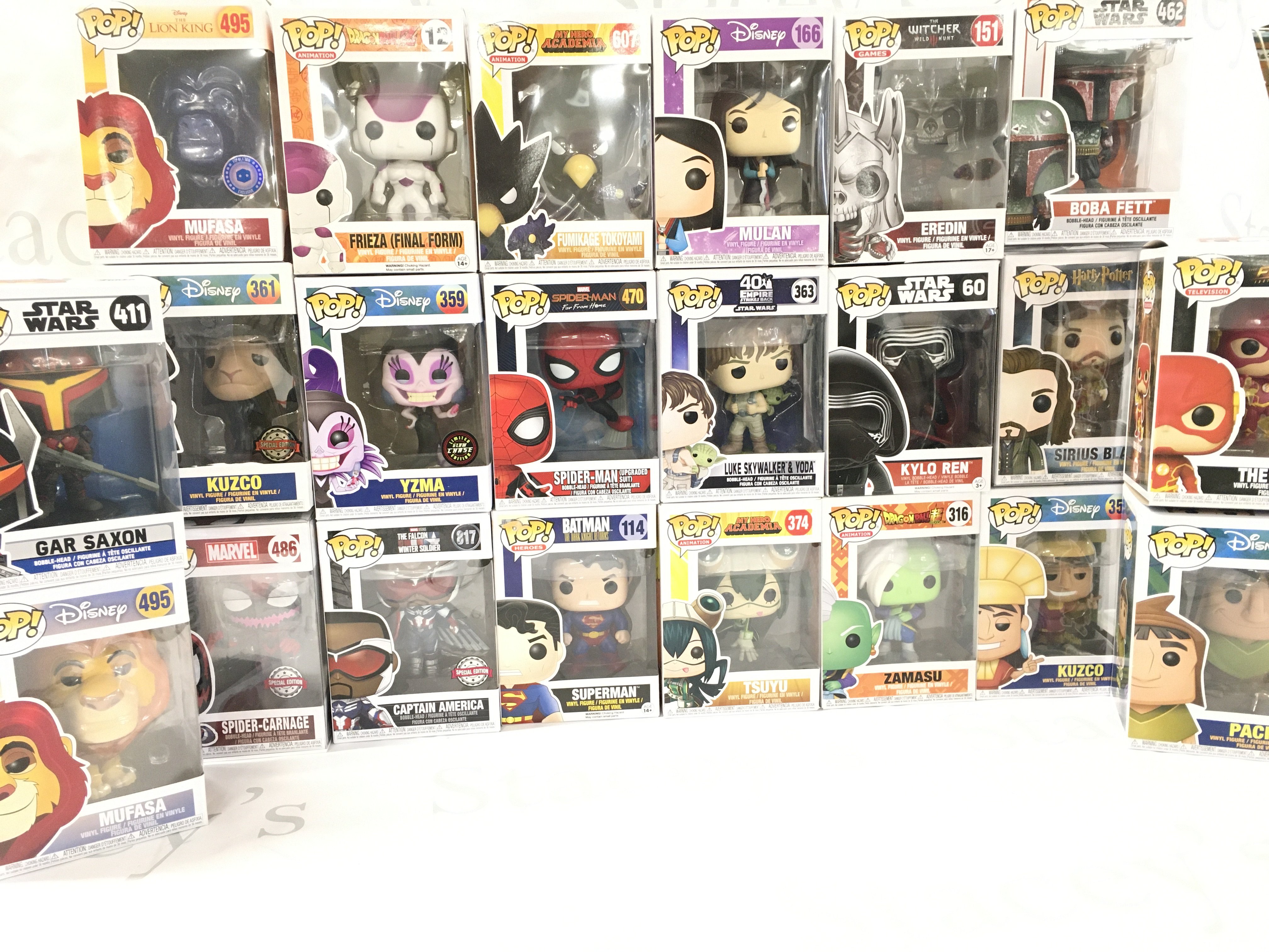 A Collection of Boxed Funko Pop Figures Including Special Editions. No Reserve.