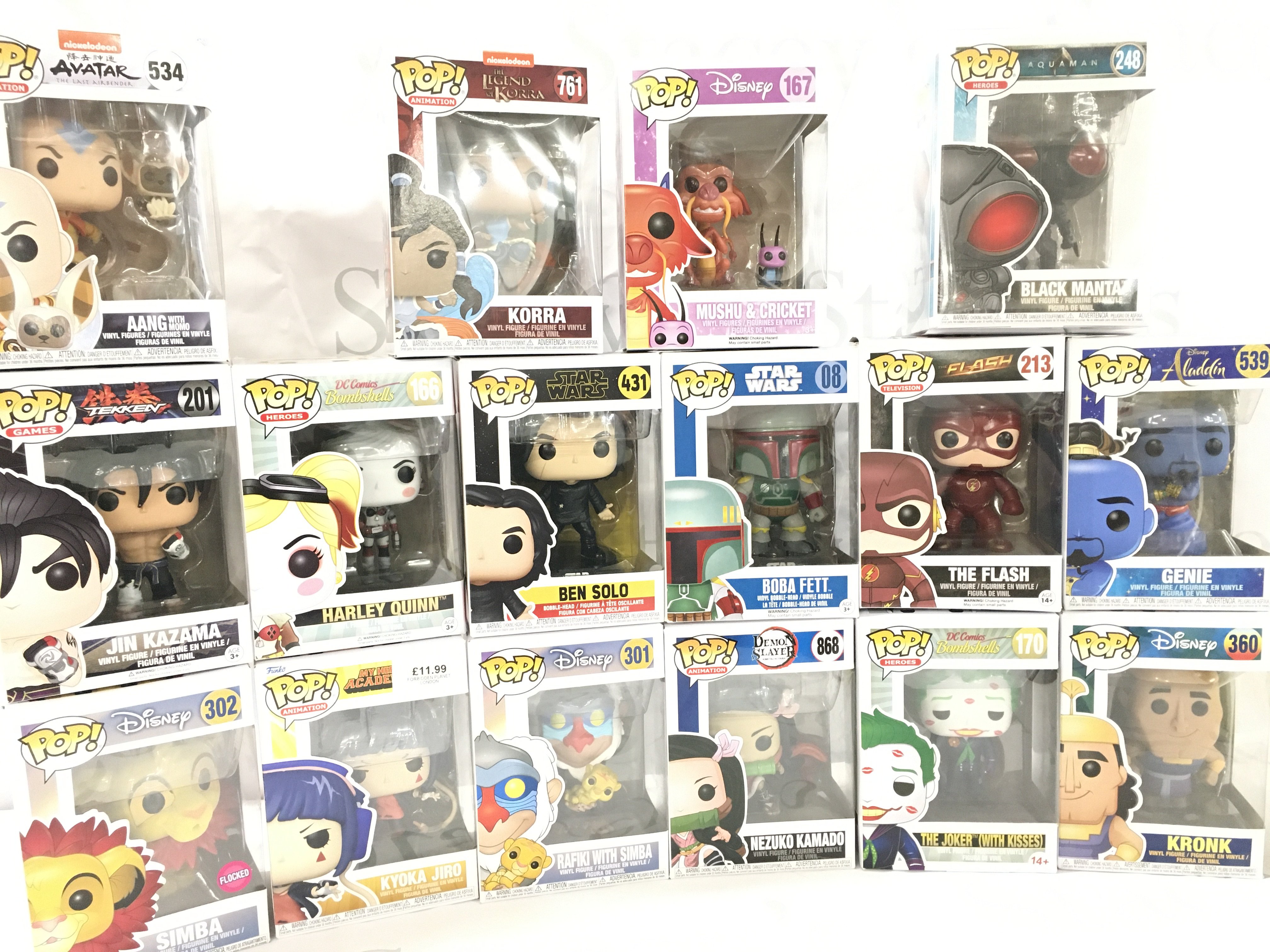 A Collection of Boxed Funko Pop Figures. No Reserve.