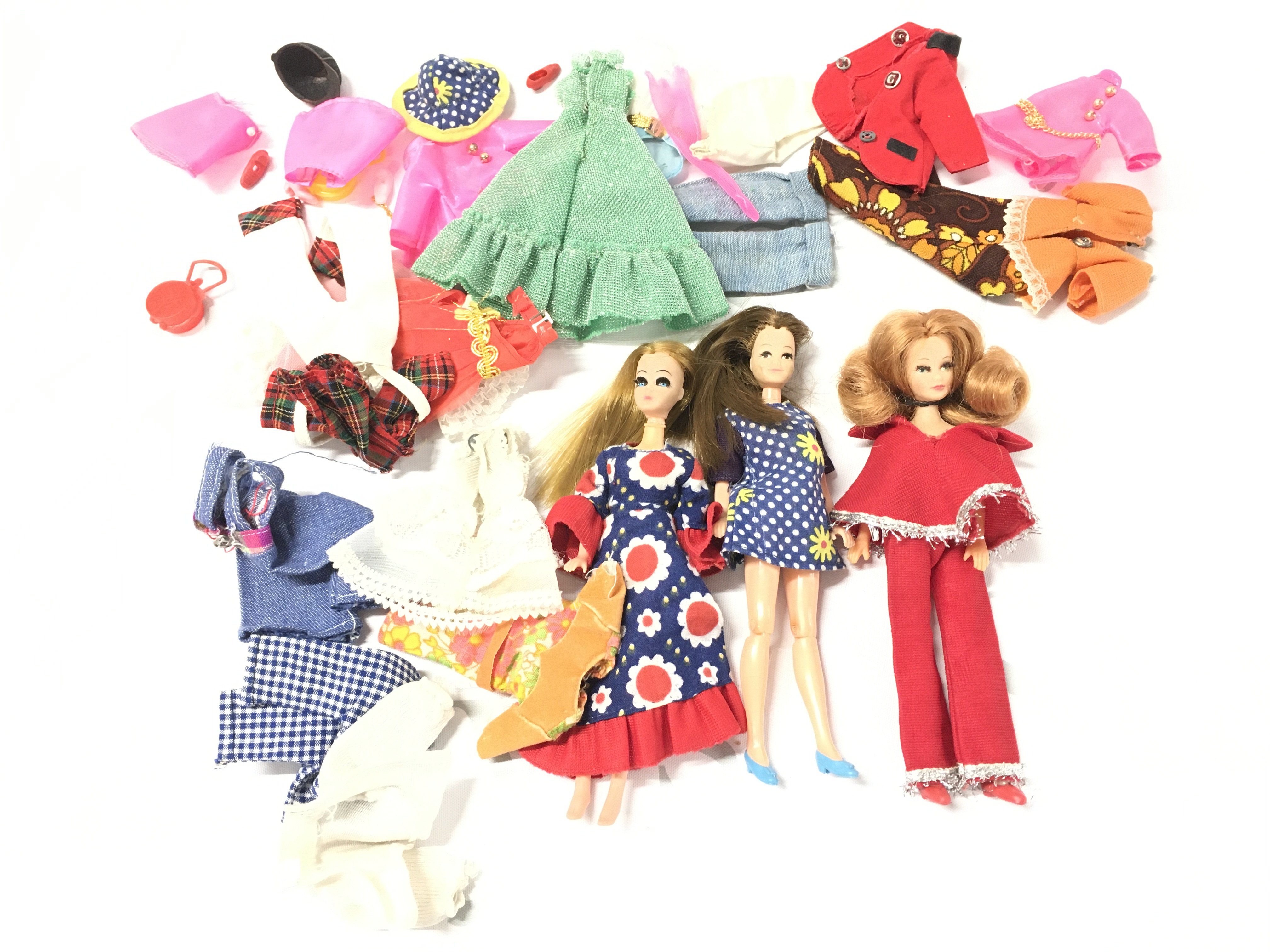 3 X Pippa Dolls And Accessories.