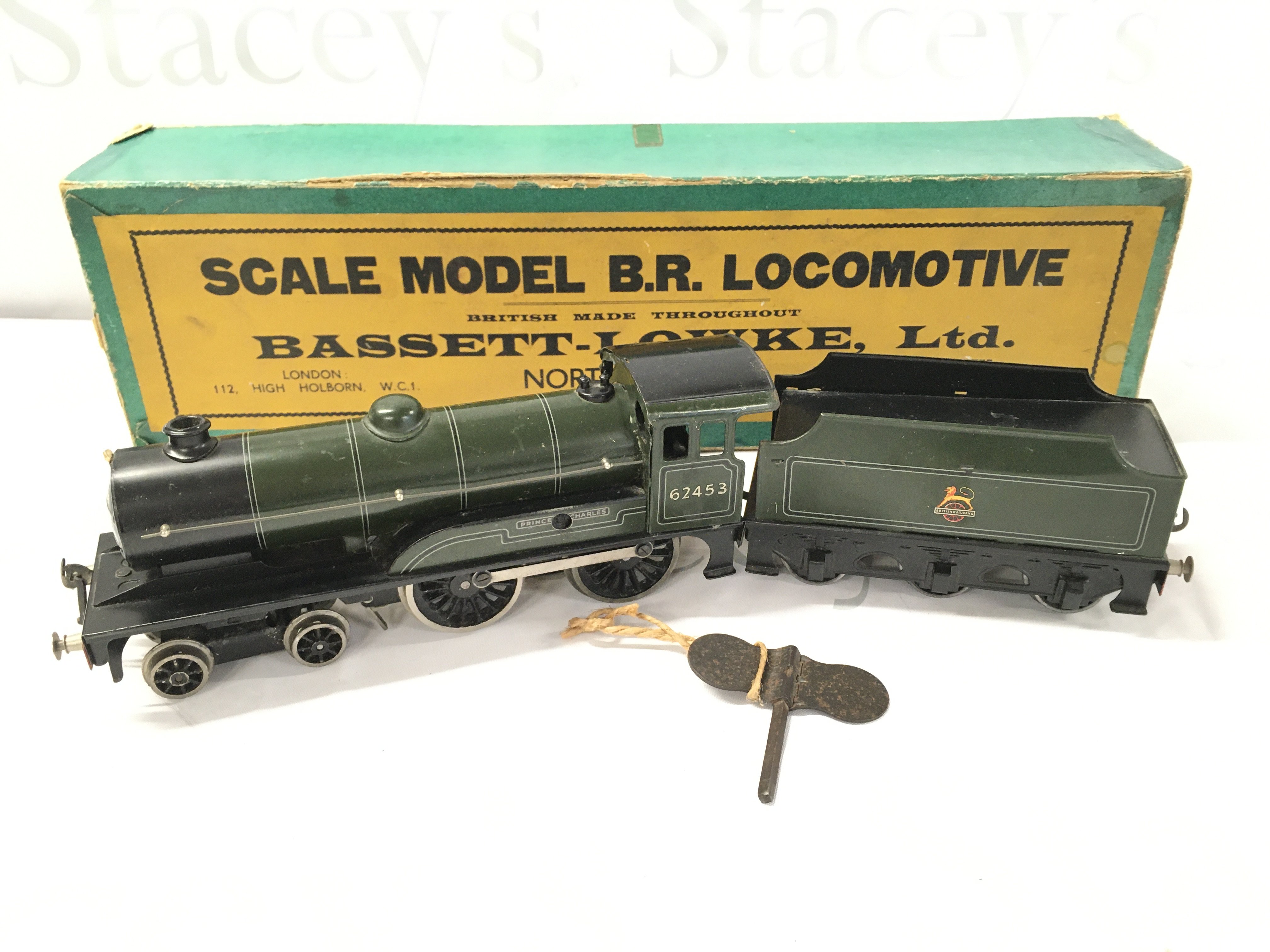 A Boxed 0 Gauge Bassett-Lowke Prince Charles Loco And Tender.