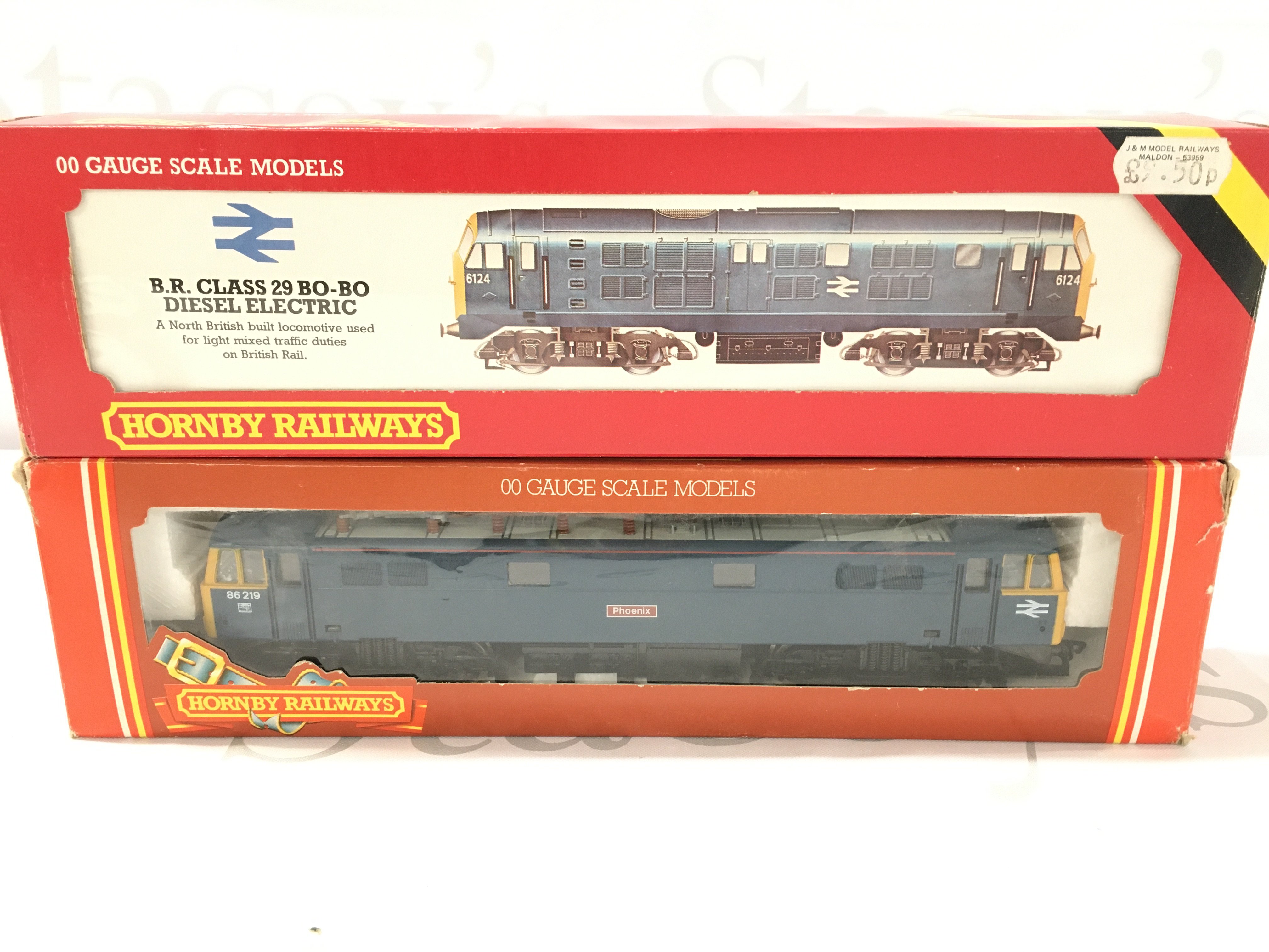 2 X Boxed Hornby 00 Gauge Locomotives. A BR Class 29 #R.084 And A BR Class 86/2 Electric #R.360.