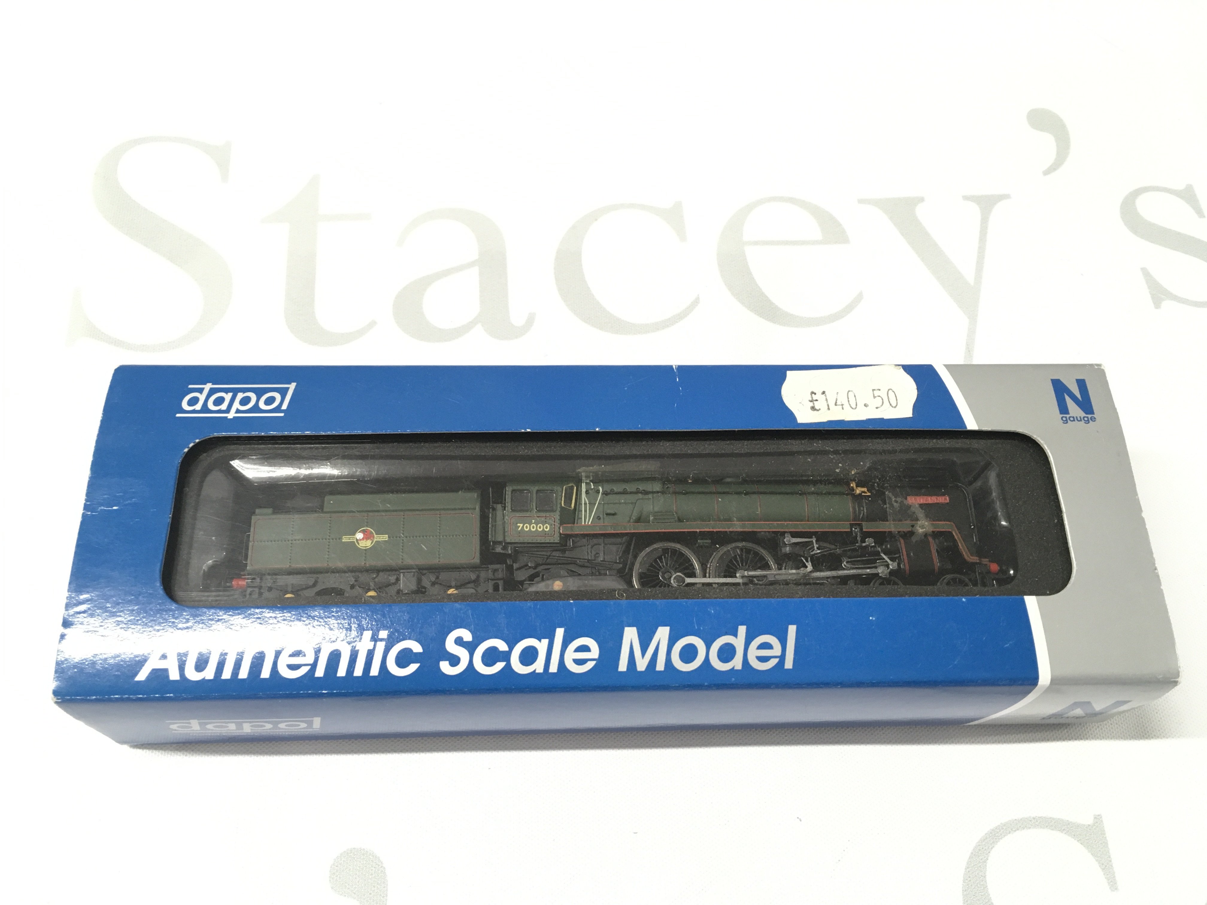 A Boxed N Gauge Dapol Britannia BR L/Crest Britannia 70000 BR1 With Tender Locomotive. No Reserve.