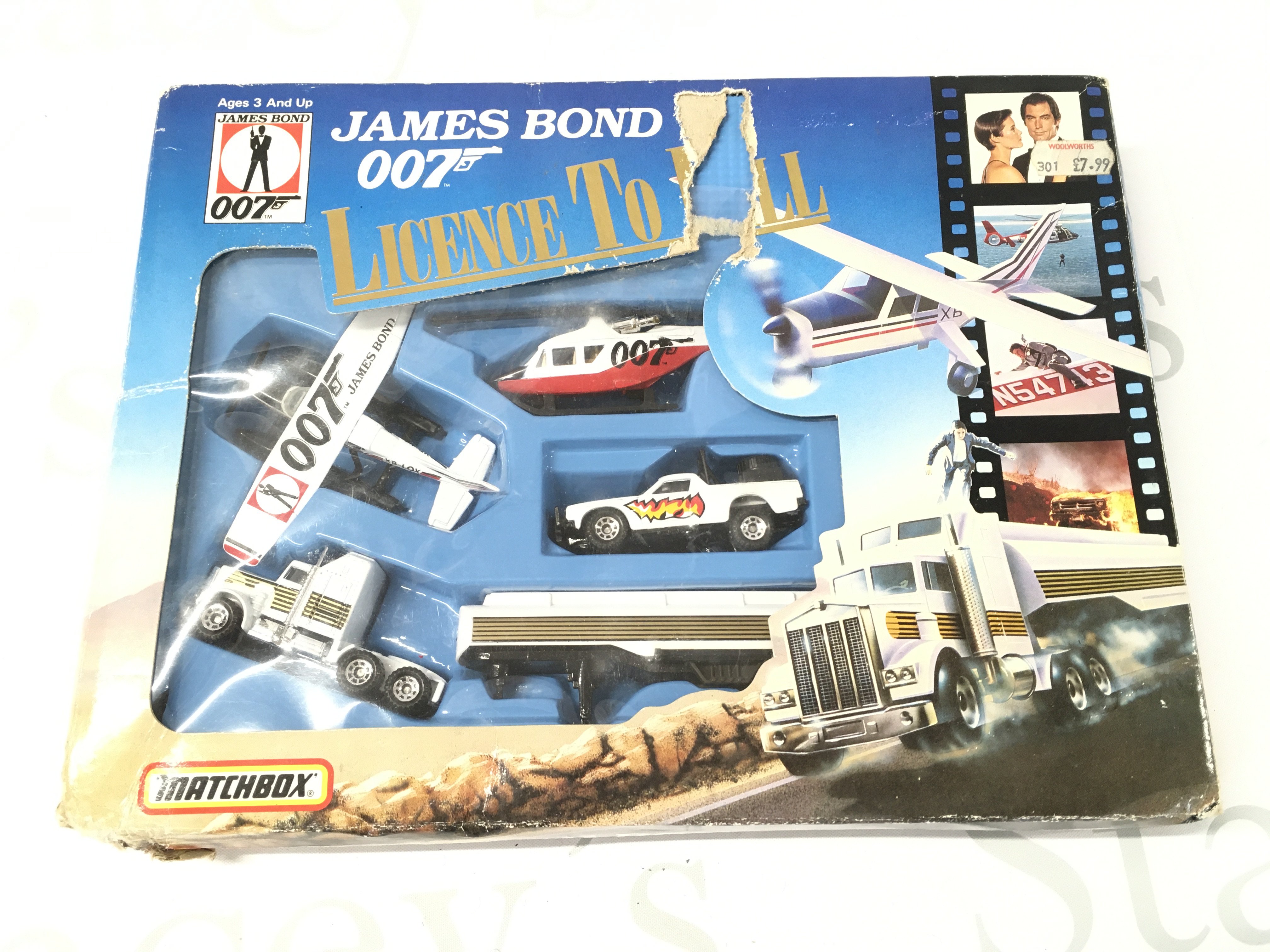 A Boxed Matchbox James Bond Licence To Kill Gift Set. Box Is Worn. No Reserve.
