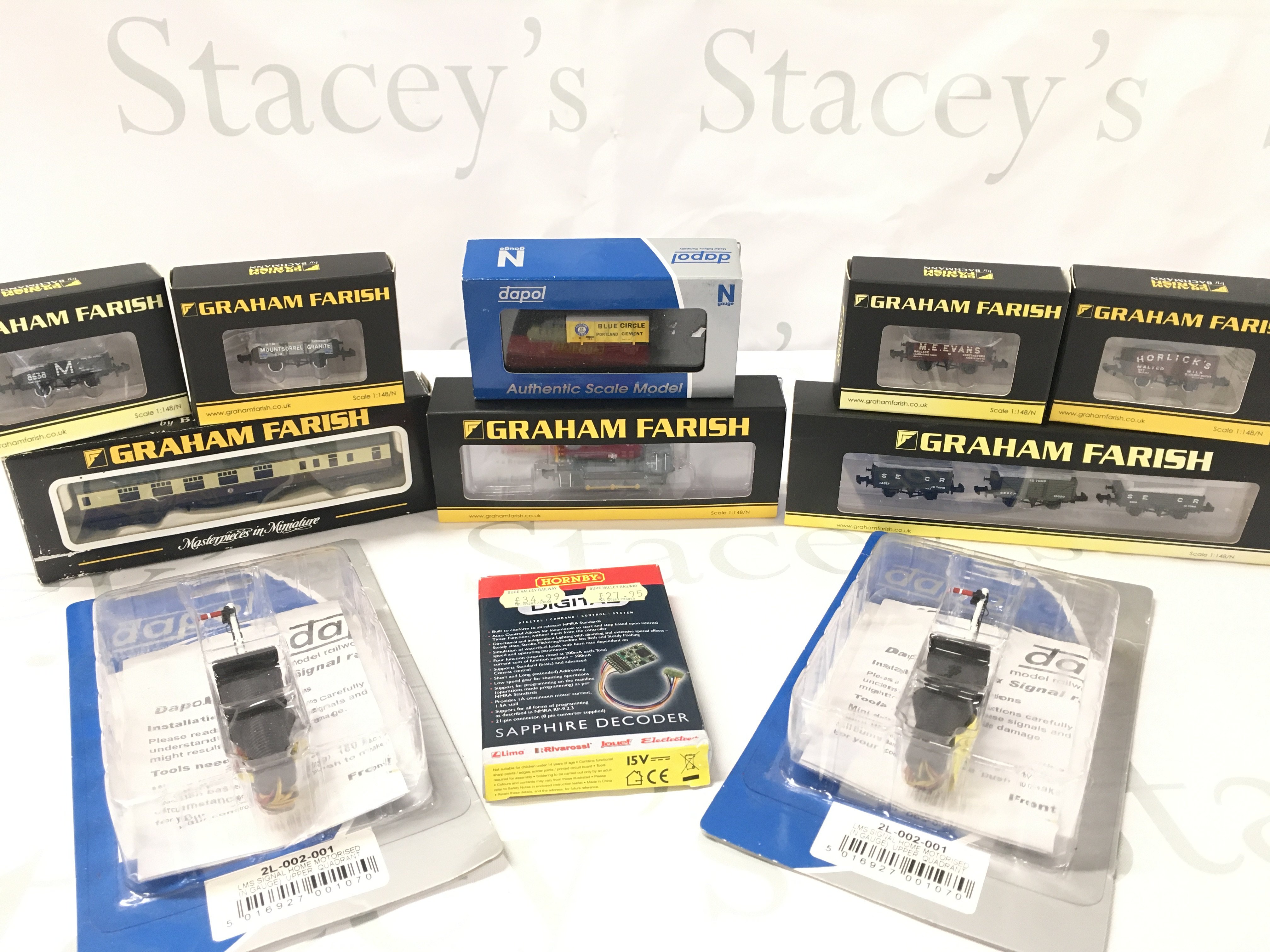 A Boxed Graham Farish NGauge Class 08 Diesel Shunter. A with A Collection of Boxed Rolling Stock And Accessories. No Reserve.