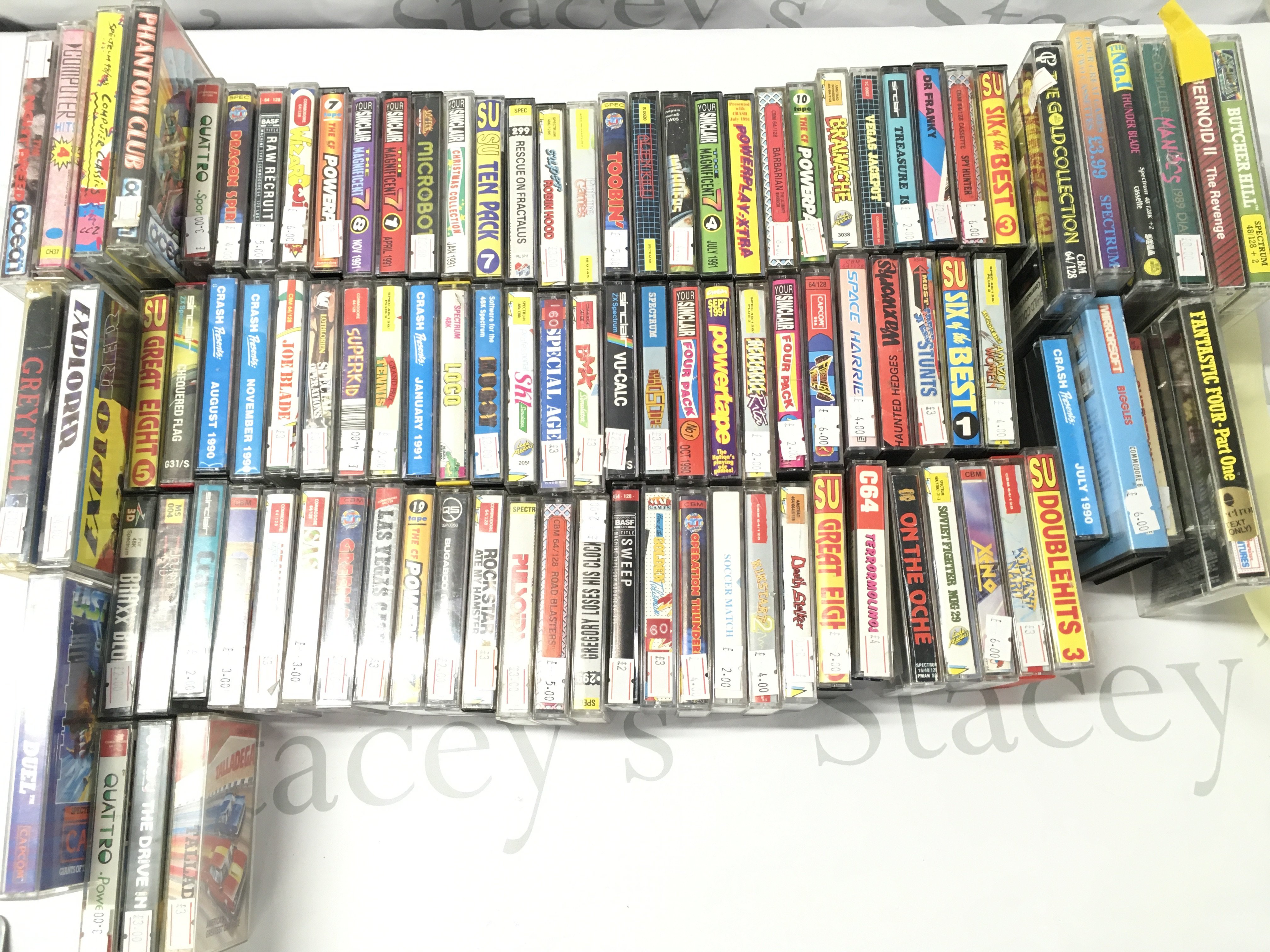 A Box Containing a Collection Of ZX Spectrum and Commodore 64 Games. No Reserve.