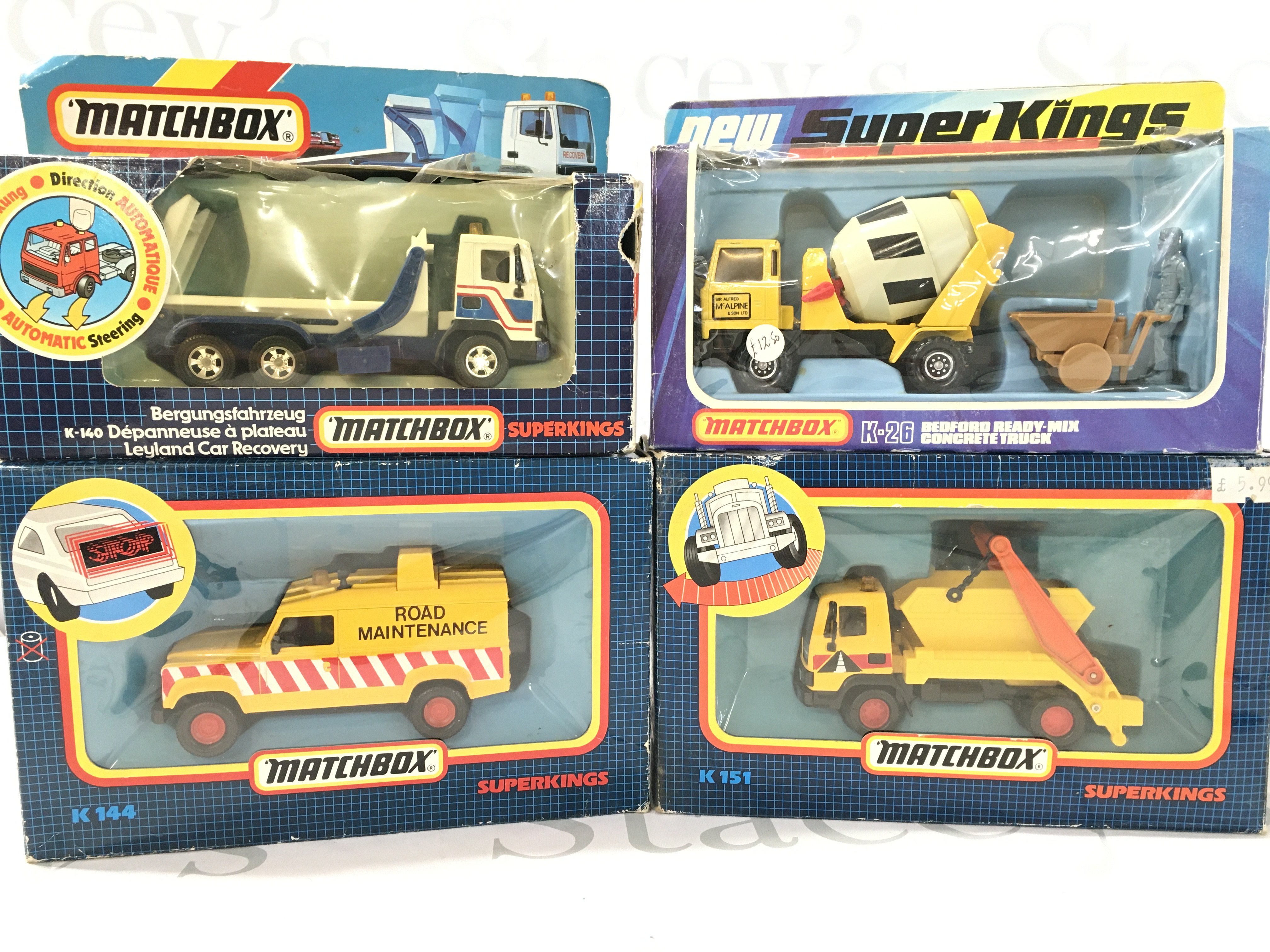 4 X Boxed Matchbox Superkings Vehicles. Including K-14. K144. k-26 And K 151. No Reserve.