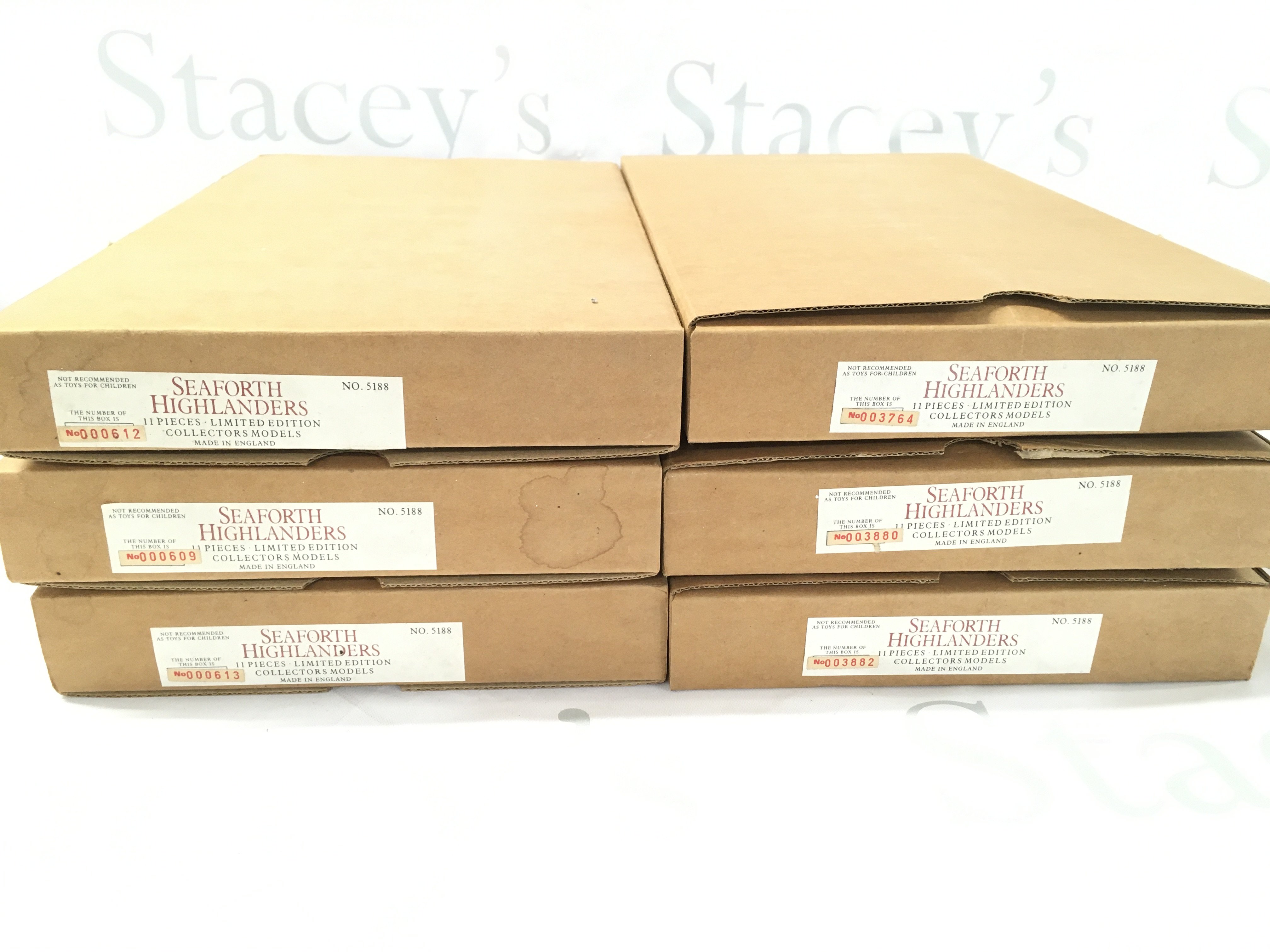 6 X Boxed Britains Seaforth Highlanders Figures. Limited Editions.