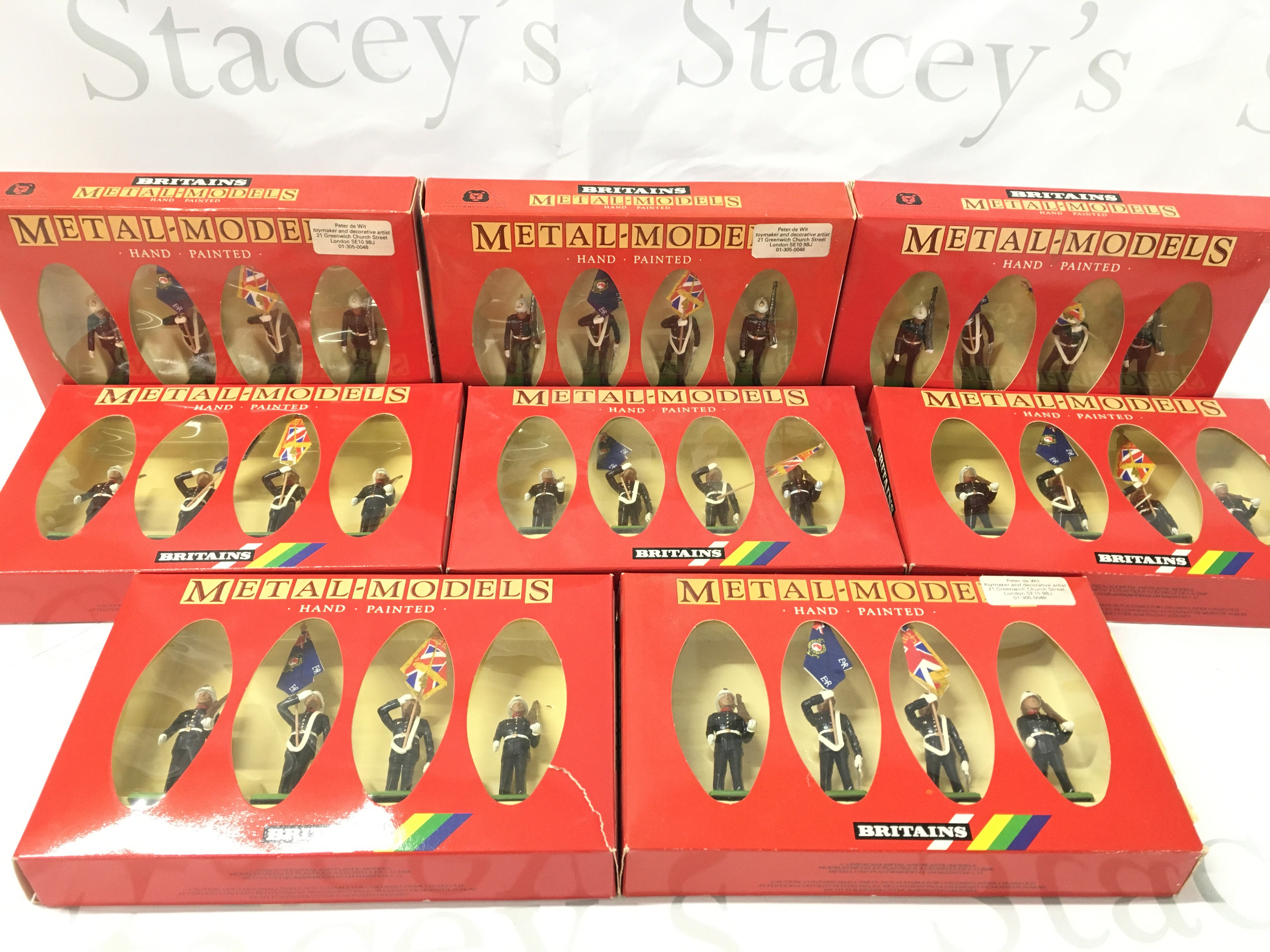 8 X Britains Royal Marine Colour Party Sets #7201.