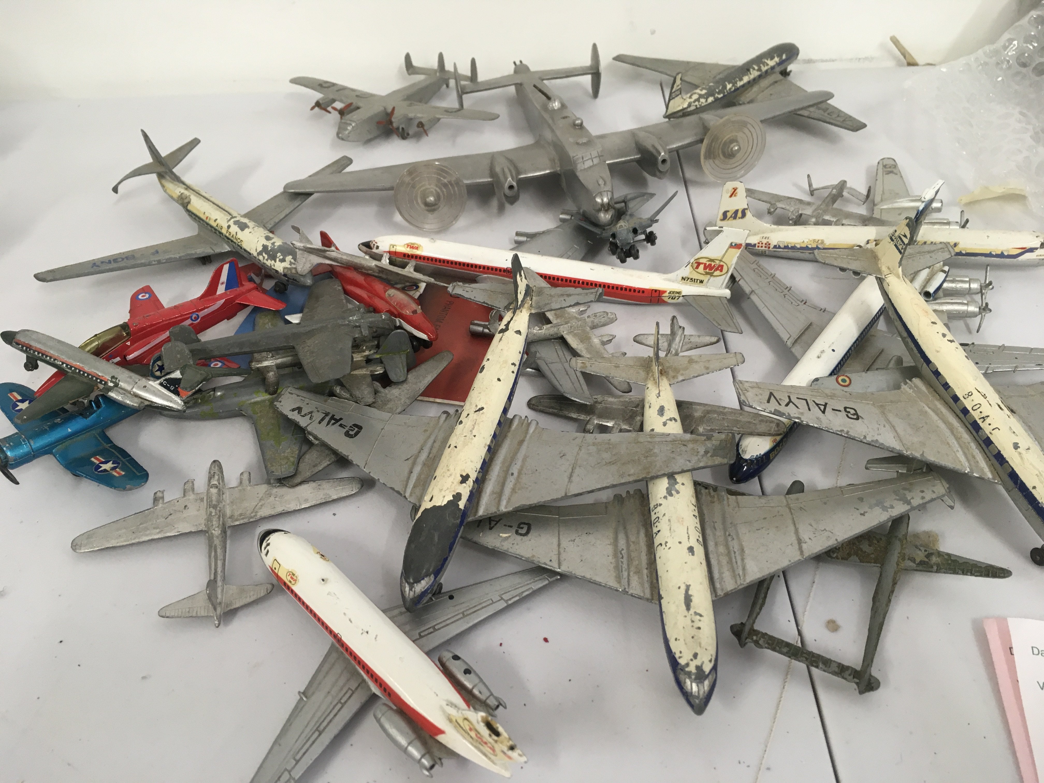 A collection of Playworn metal model aeroplanes. No reserve