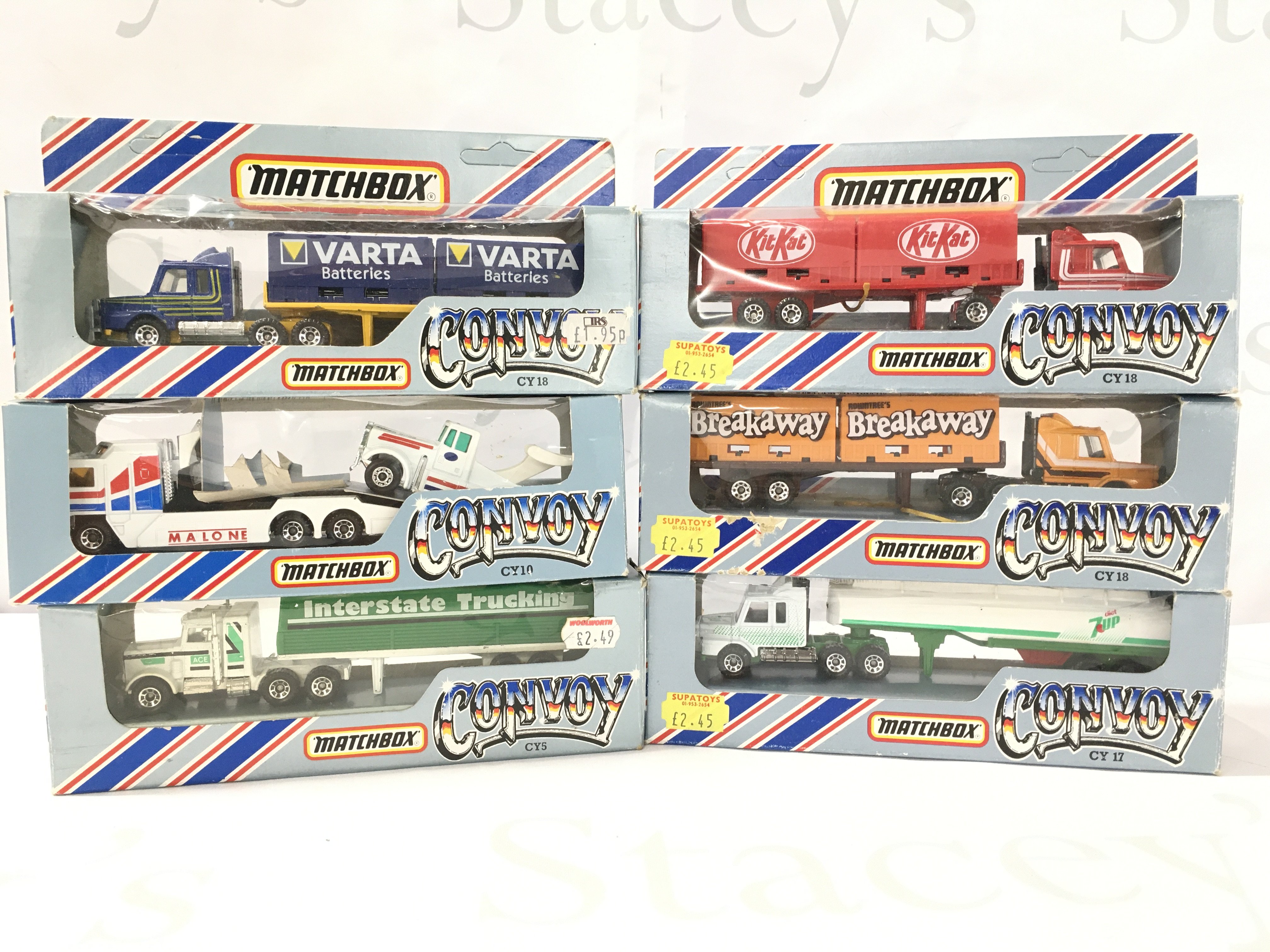 6 Boxed Matchbox Convoy Trucks. No Reserve.
