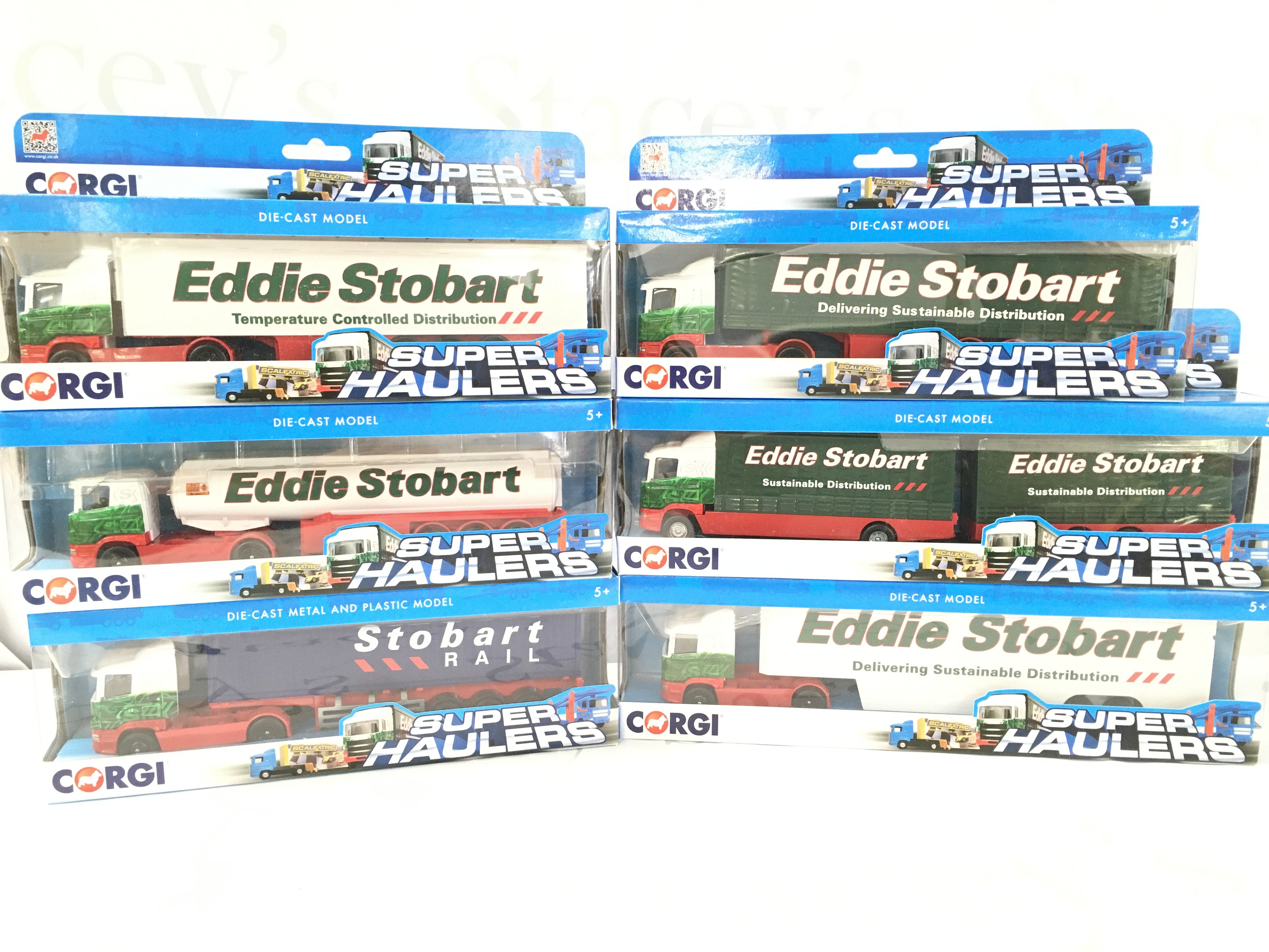 6 X Boxed Corgi Super Haulers all Eddie Stobart. No Reserve.