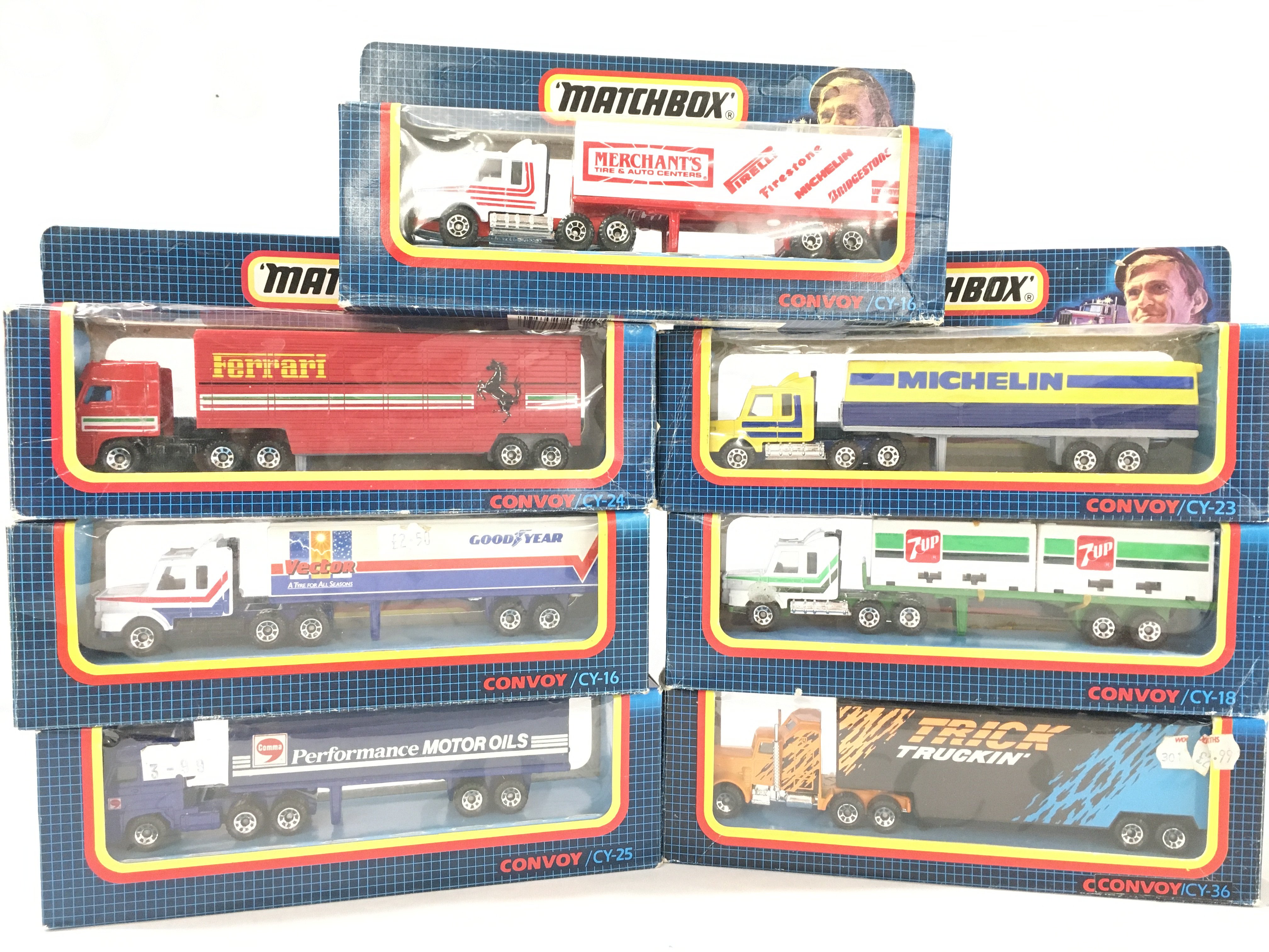 7 Boxed Matchbox Convoy Trucks. No Reserve.