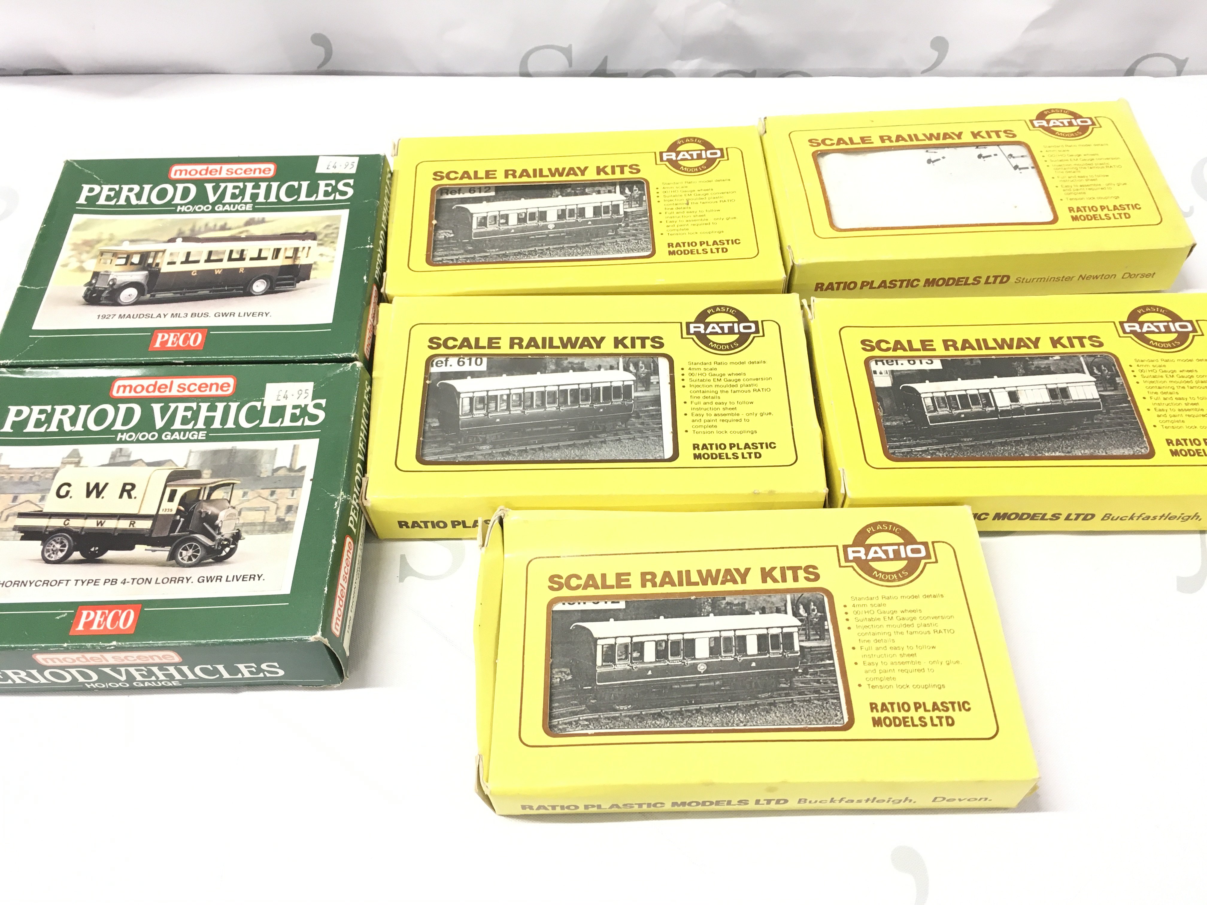 A Small Collection of 00 Gauge Model Kits by Model Scene And Ratio. No Reserve.
