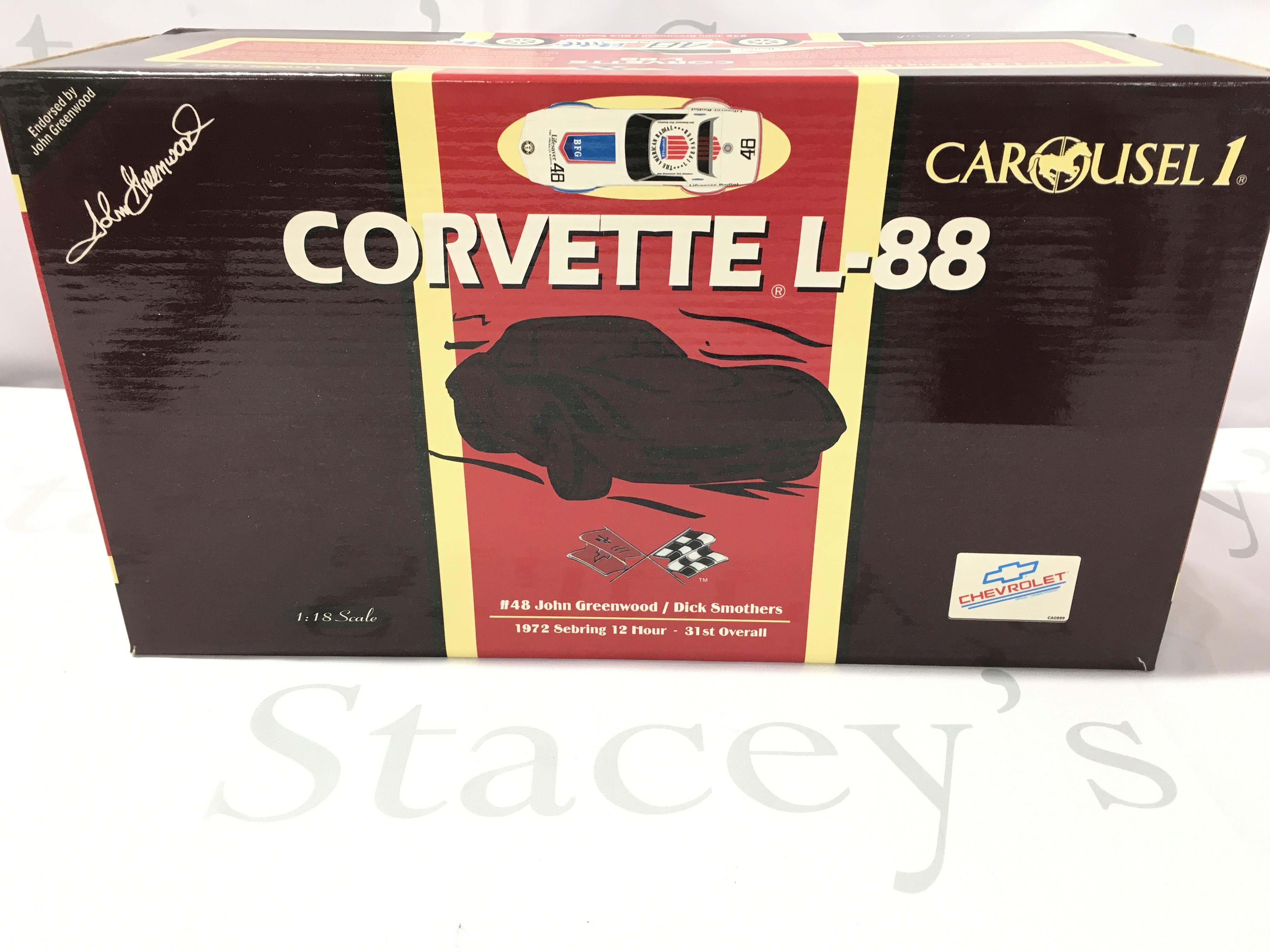 A Boxed Carousel 1 Corvette L-88. 1/18 Scale. With Certificate.No Reserve.