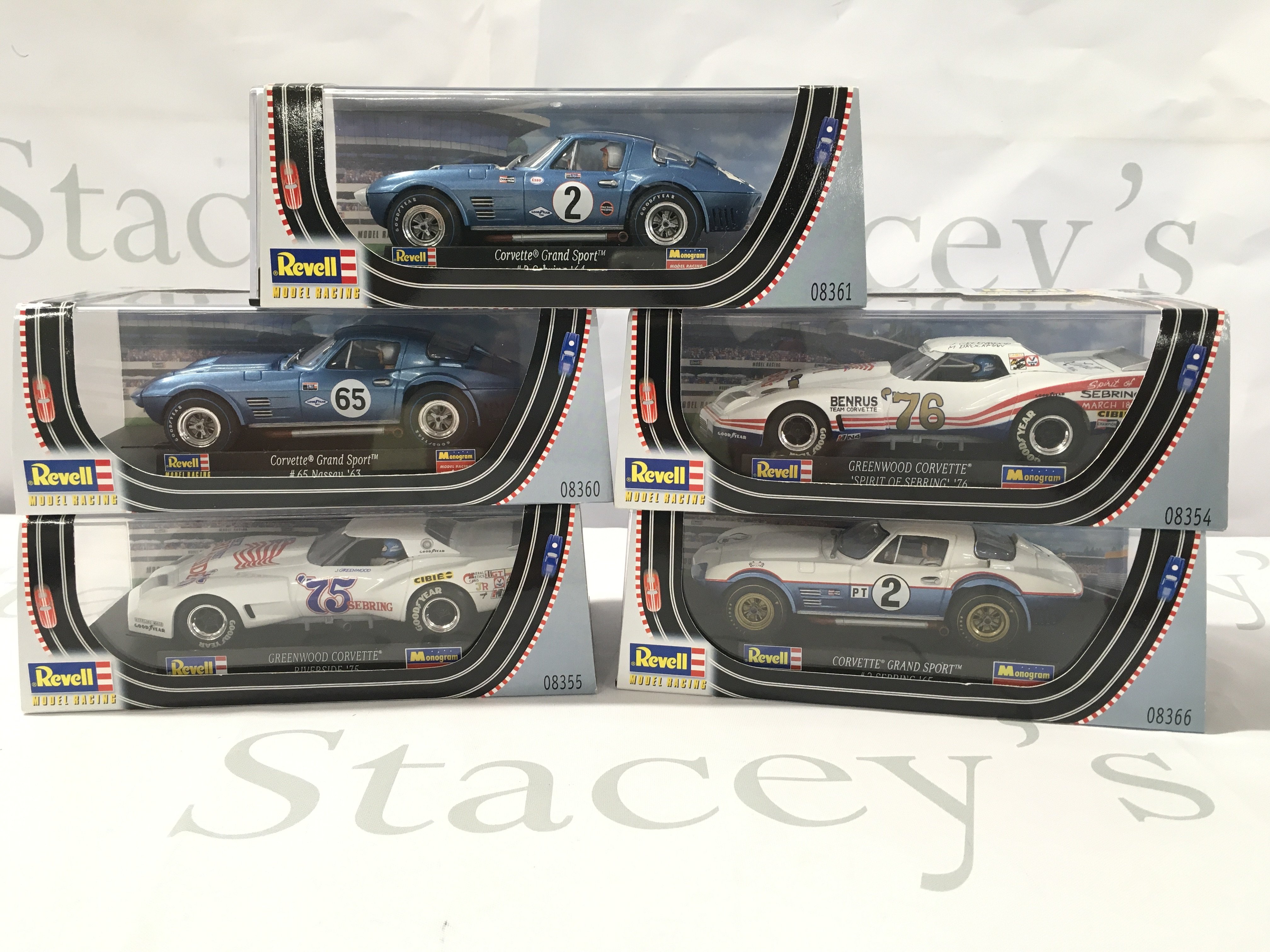 5 X Boxed Revell Model Racing Corvette Slot Cars. No Reserve.