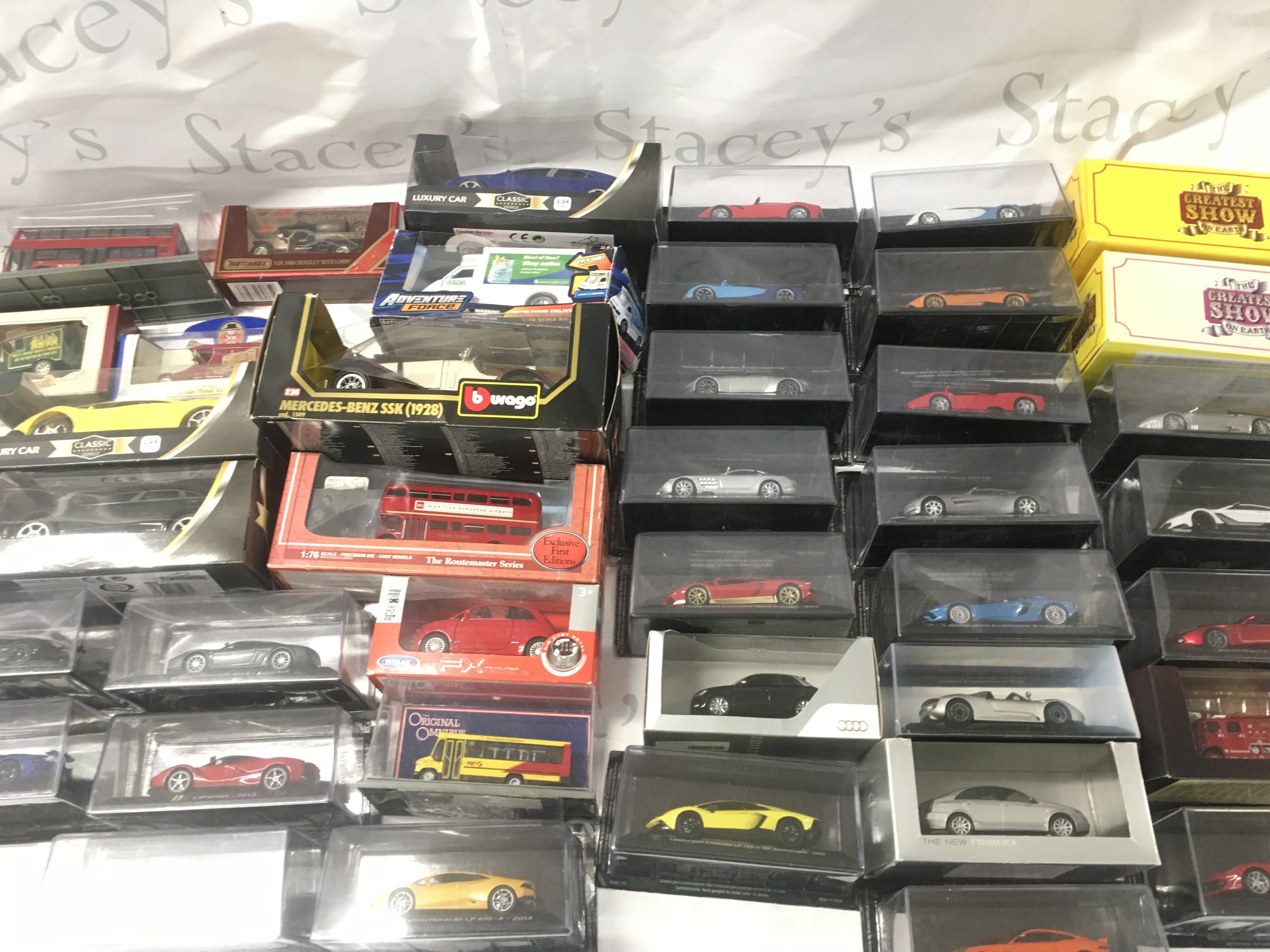 2 Boxes Containing A Collection of Various Boxed and Loose Diecast Cars. No Reserve. (2).