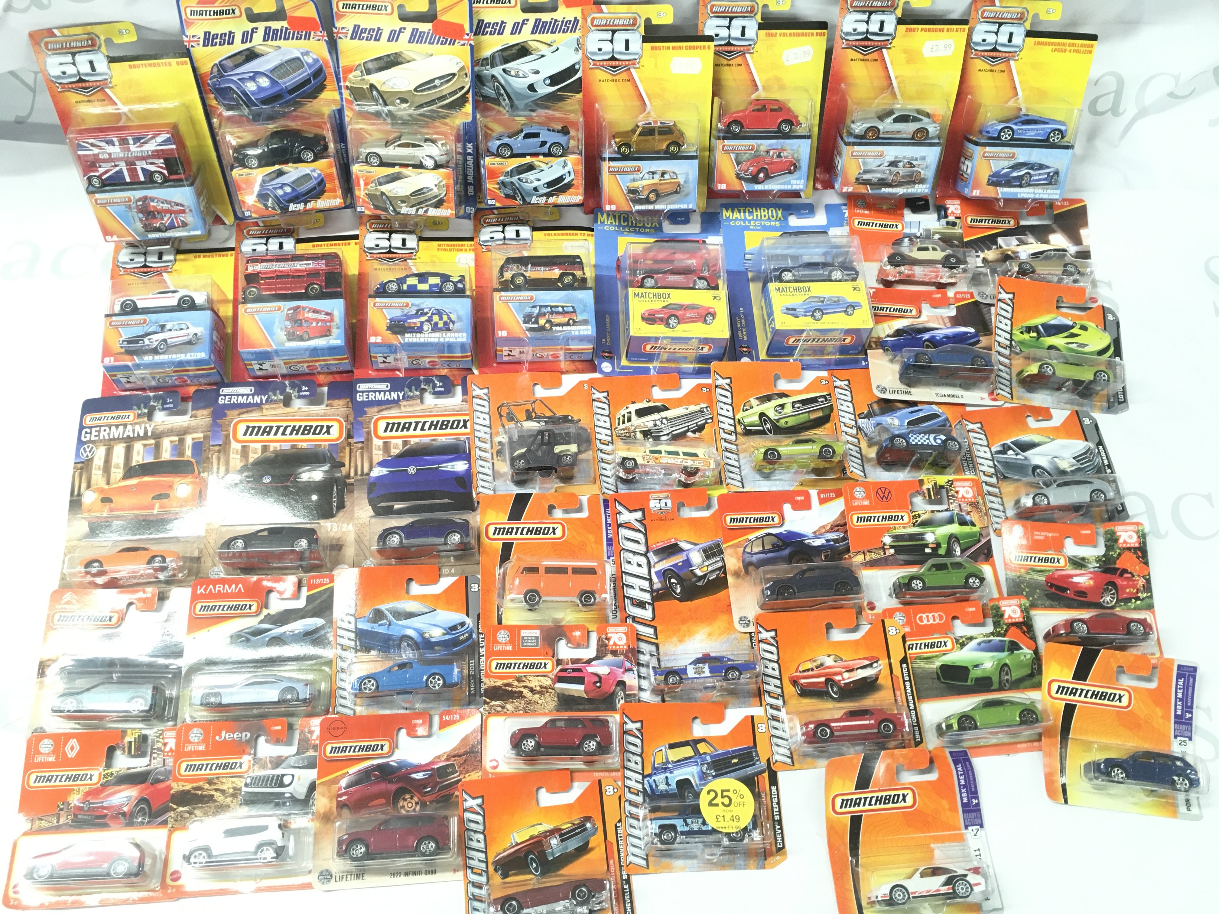 A Collection of Modern Carded Matchbox Diecast. Including The Best Of British. No Reserve.