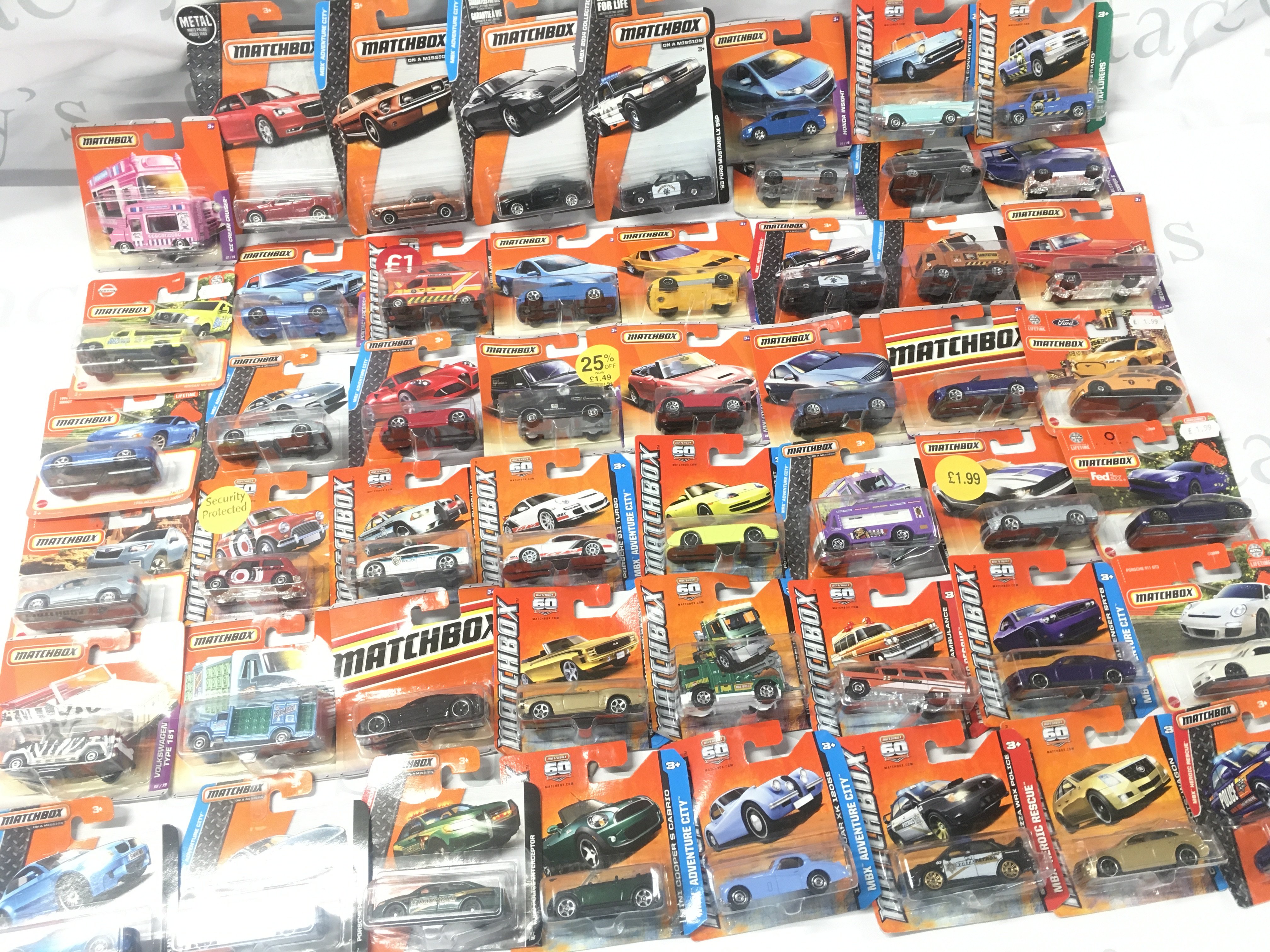 A Collection of Modern Carded Matchbox Diecast. Some Blisters Coming Away.No Reserve.